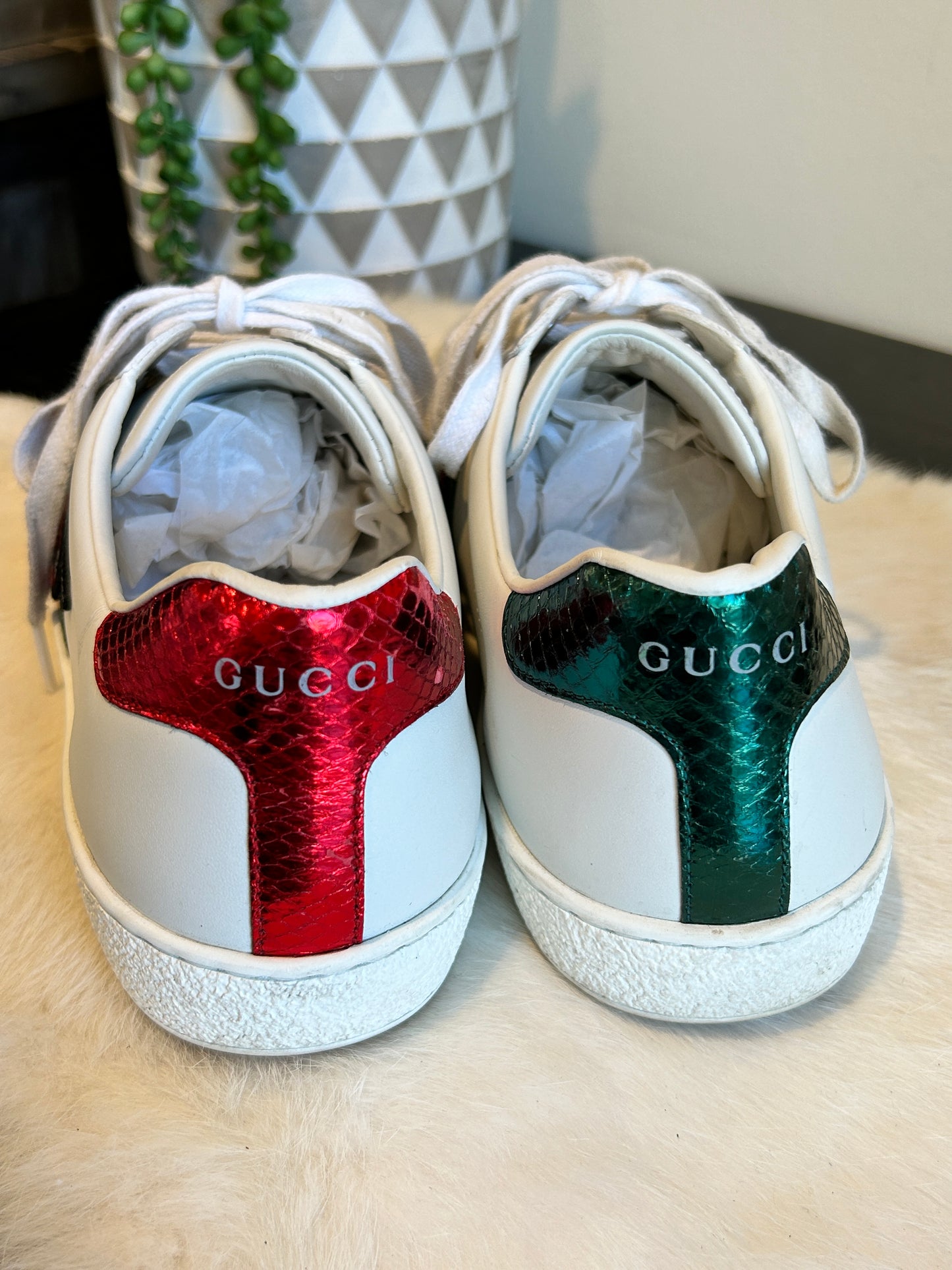 GUCCI Ace King Snake Sneakers Mens 8EU (41EU)