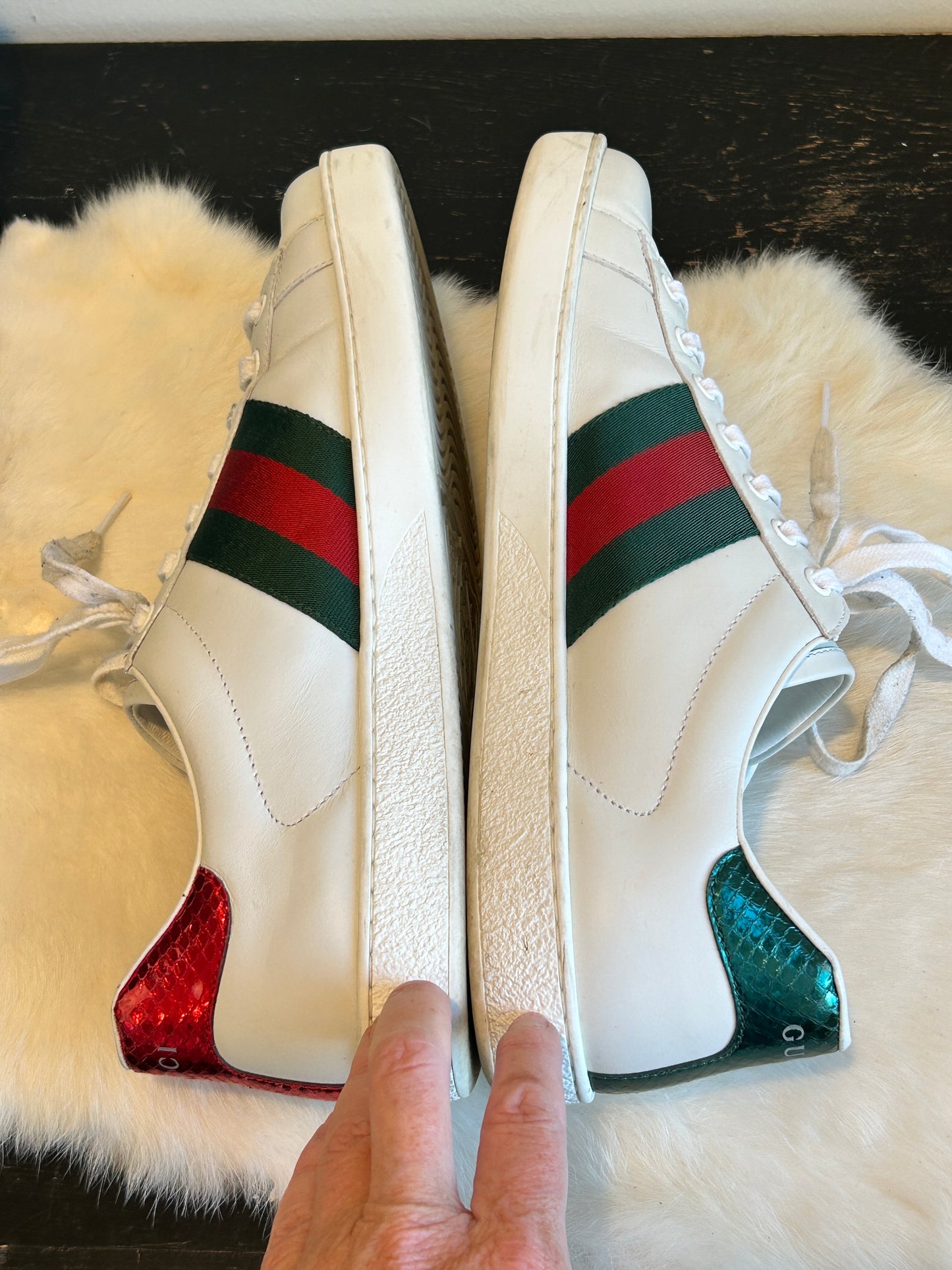 GUCCI Ace King Snake Sneakers Mens 8EU (41EU)