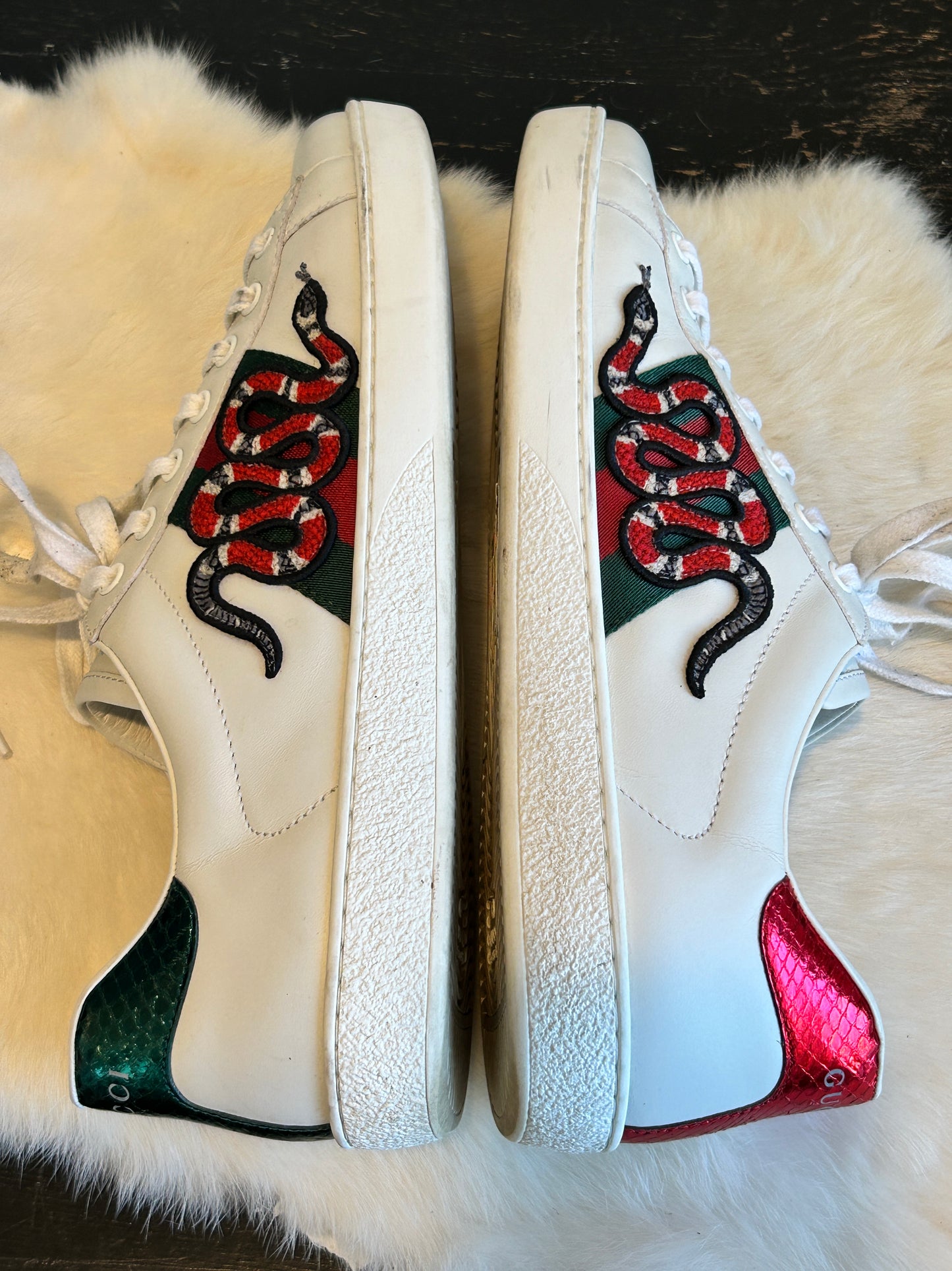 GUCCI Ace King Snake Sneakers Mens 8EU (41EU)