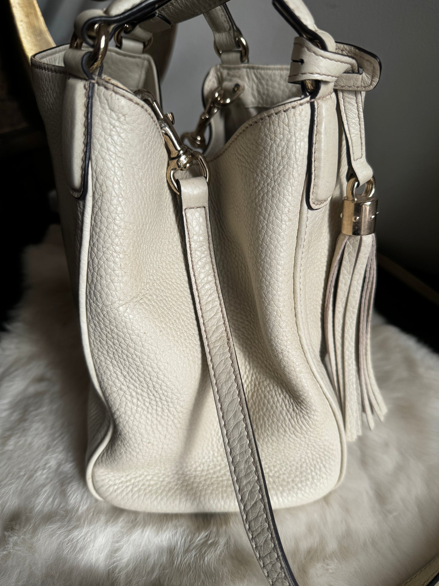 Gucci Cream Soho 2-Way Shoulder Bag