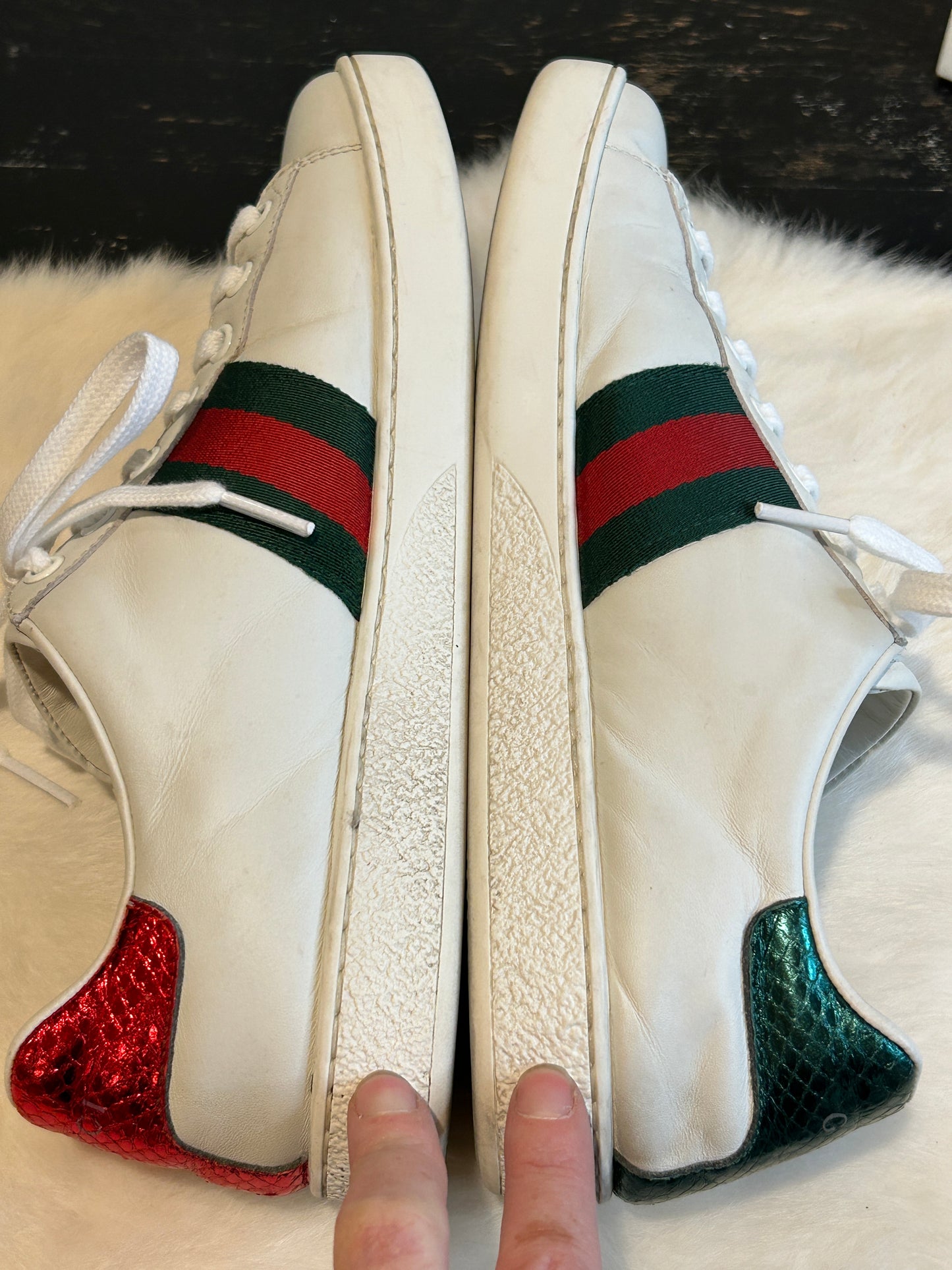 GUCCI Ace Rhinestone Arrows Sneakers Women's 38EU