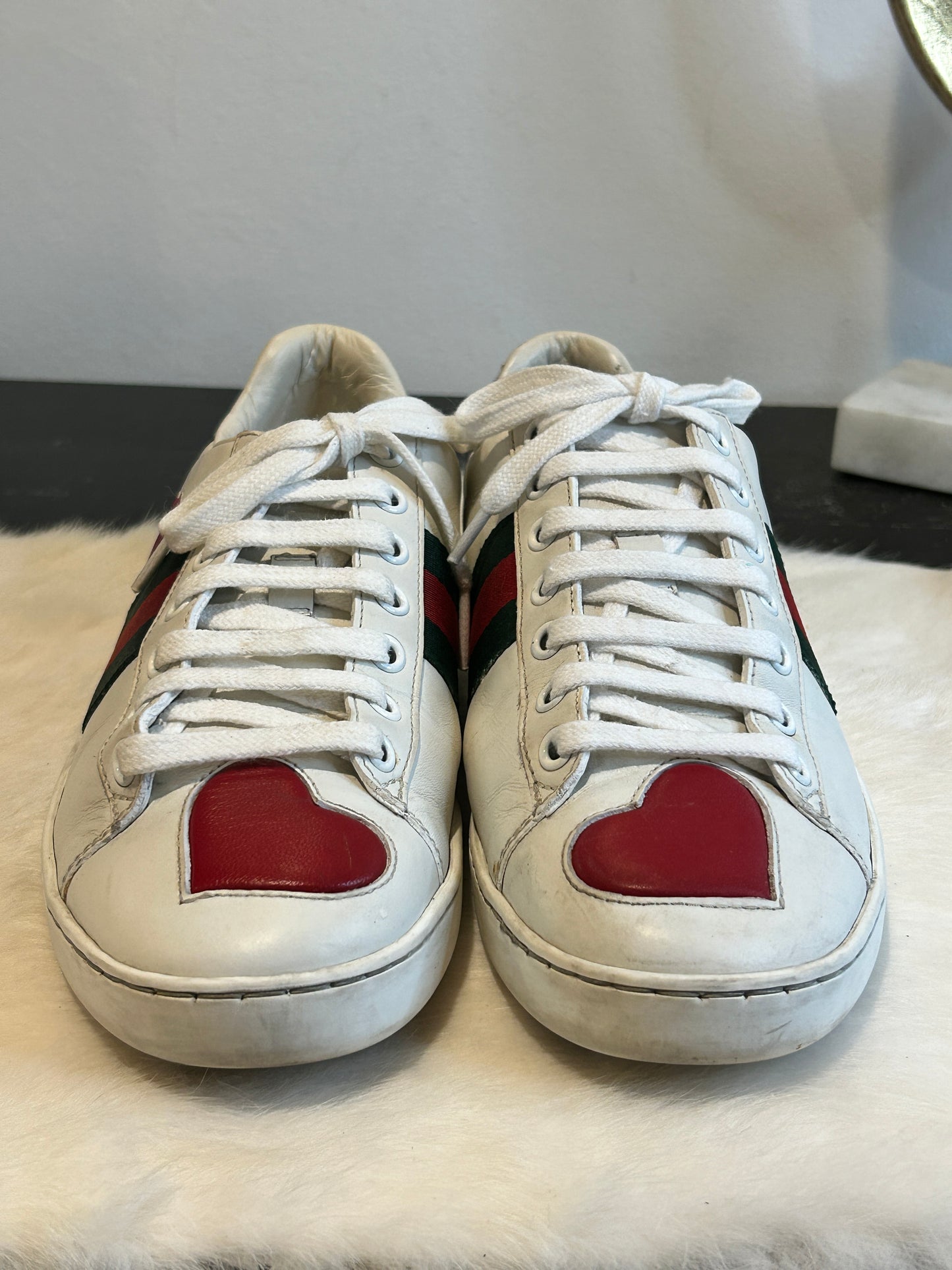 Gucci Ace Hearts Sneakers Size 36