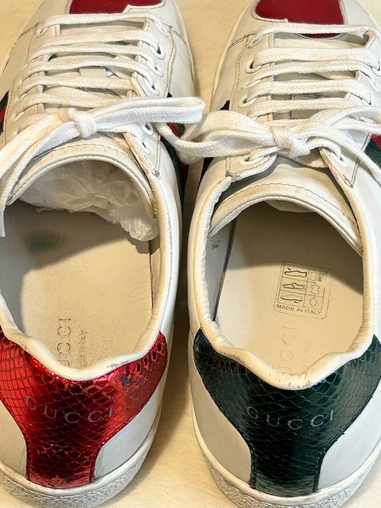 Gucci Ace Hearts Sneakers Size 36