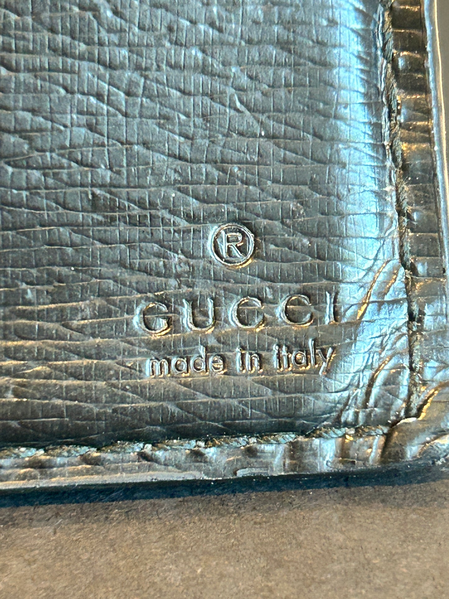 Gucci Black Leather King Snake Wallet