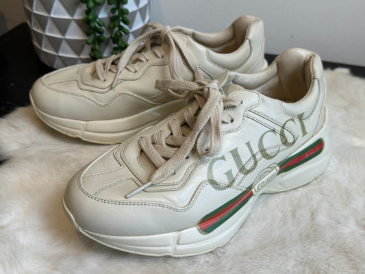 Gucci Rhyton Logo Ivory Sneakers 36.5EU