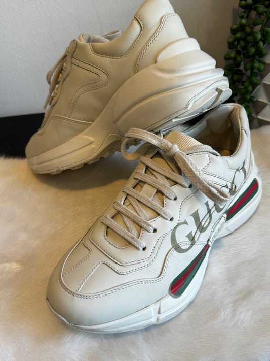 Gucci Rhyton Logo Ivory Sneakers 37EU