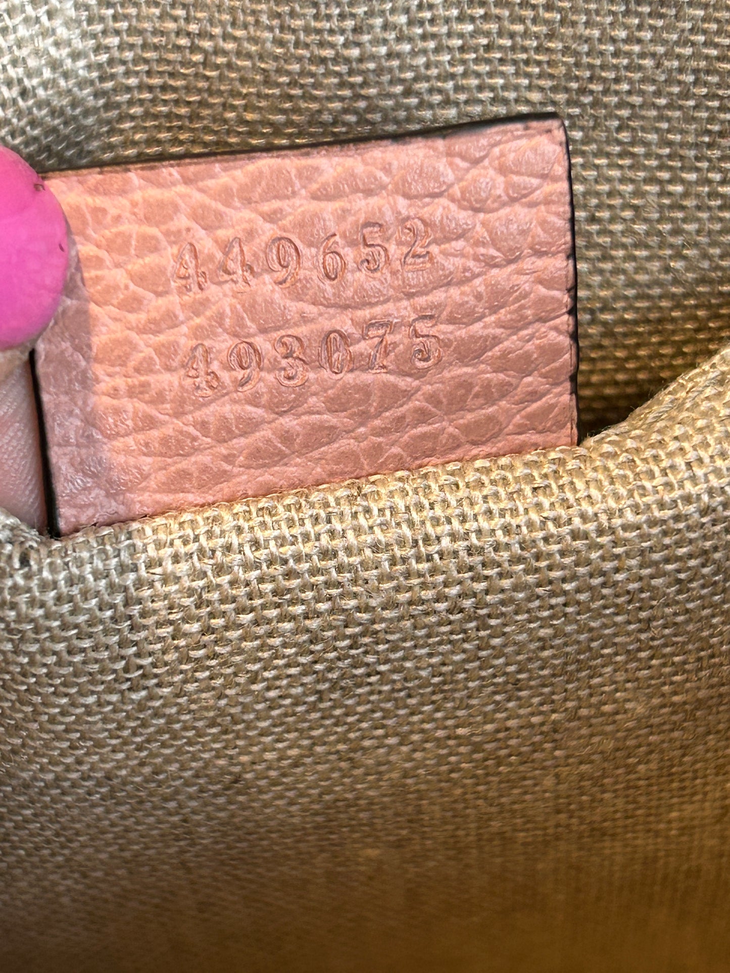 GUCCI Small Leather Clutch Pink