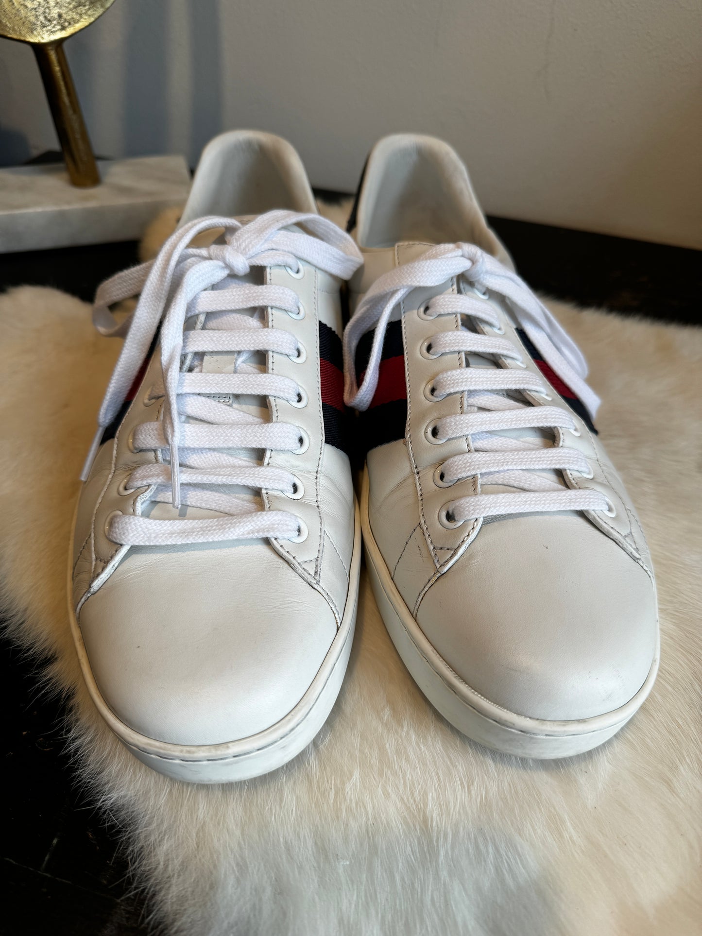 GUCCI Ace Navy/Red Web Sneakers 9EU (42EU)