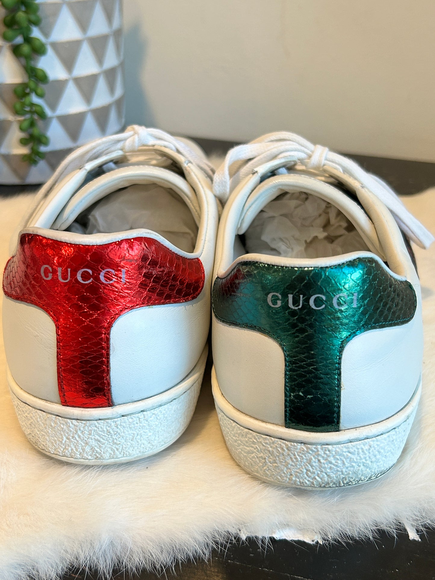 GUCCI Ace Kingsnake Sneakers Mens 8EU (41 Womens)