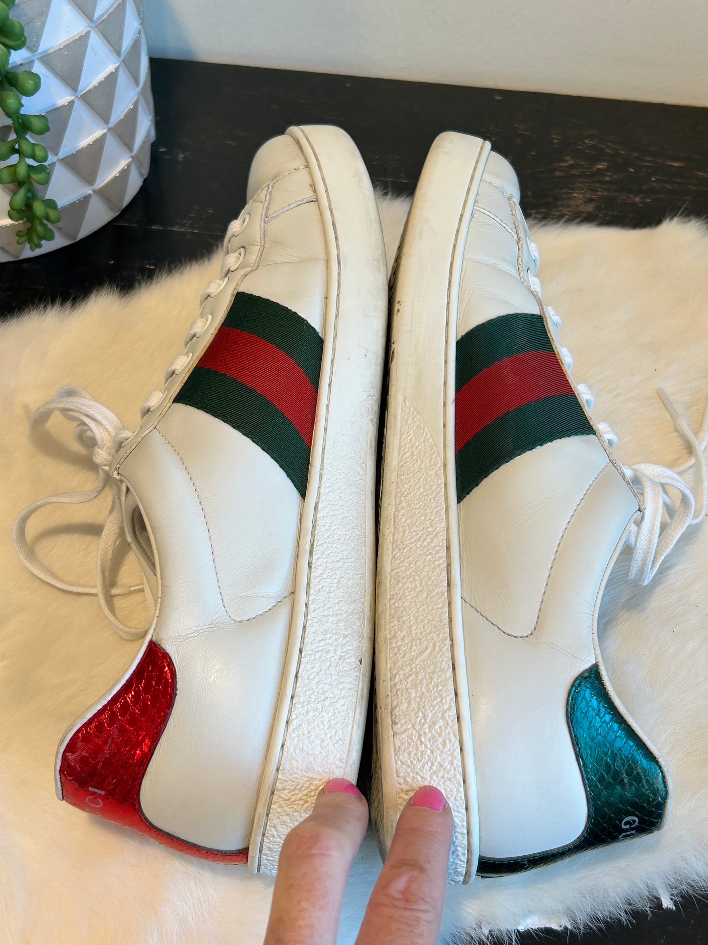 GUCCI Ace Kingsnake Sneakers Mens 8EU (41 Womens)