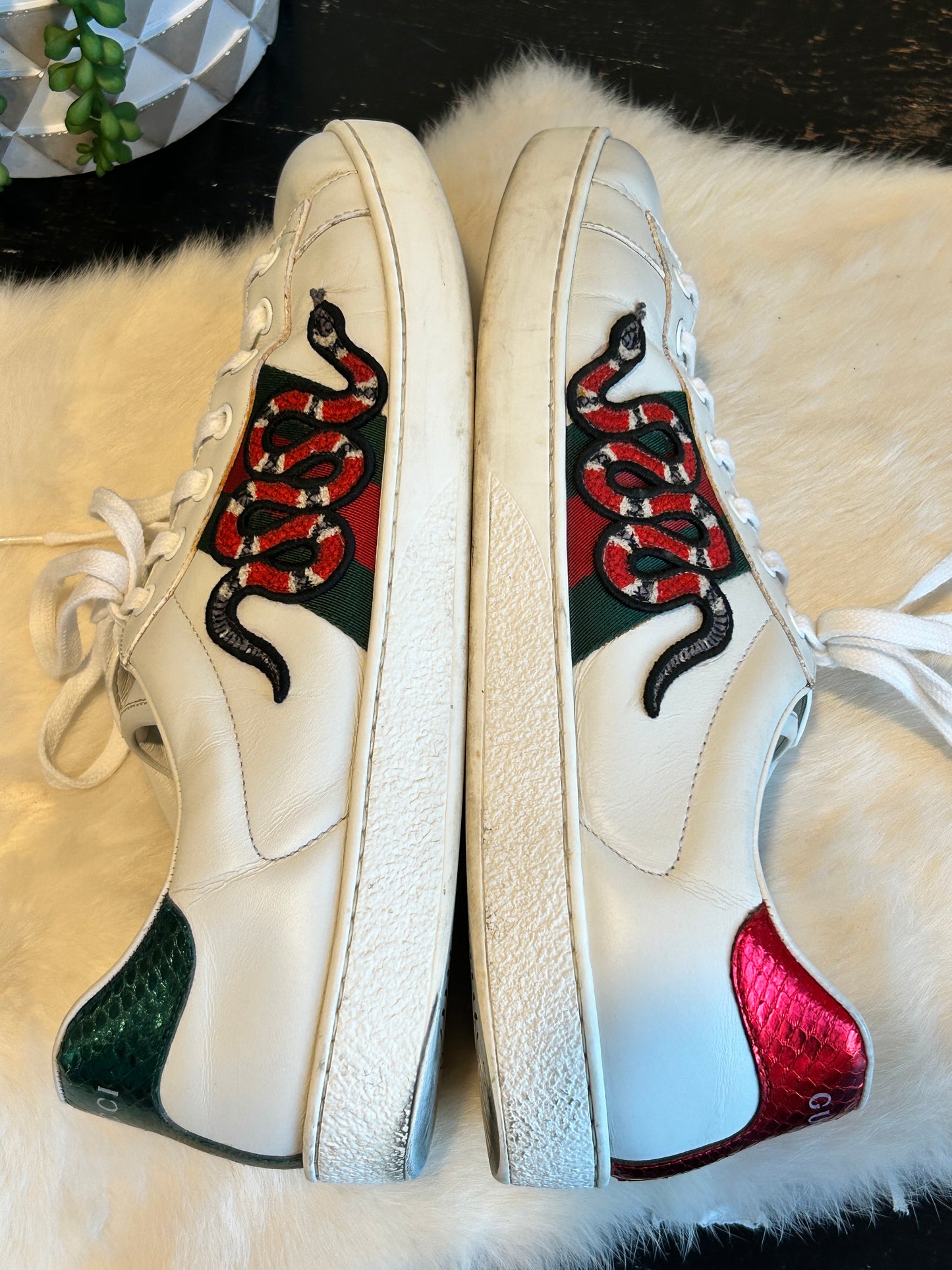 GUCCI Ace Kingsnake Sneakers Mens 8EU (41 Womens)