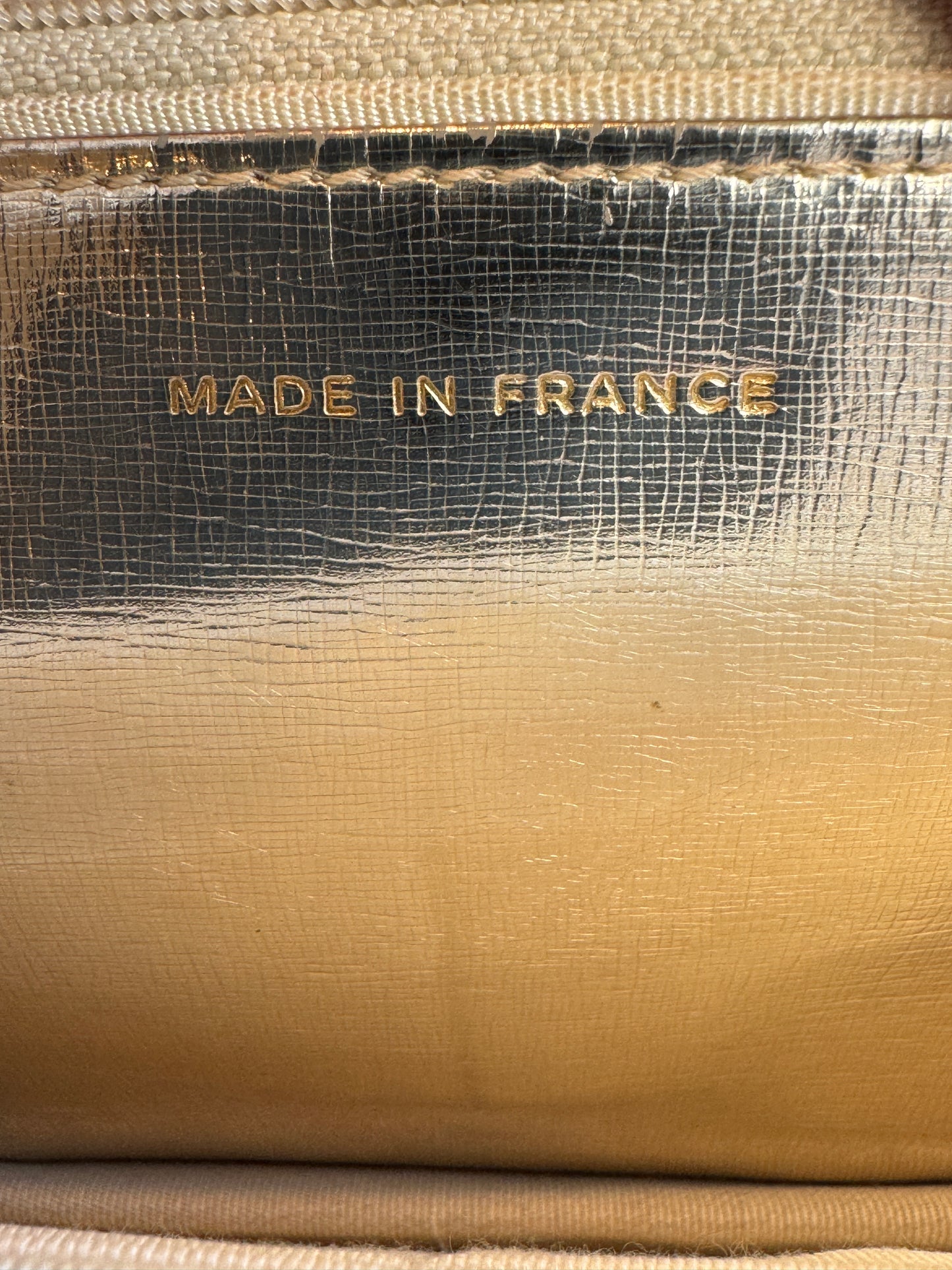 Chanel Metallic Gold Timeless Leather Wallet On Chain