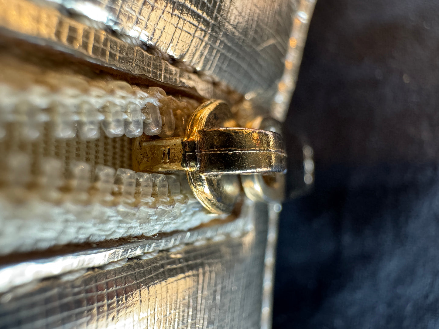 Chanel Metallic Gold Timeless Leather Wallet On Chain