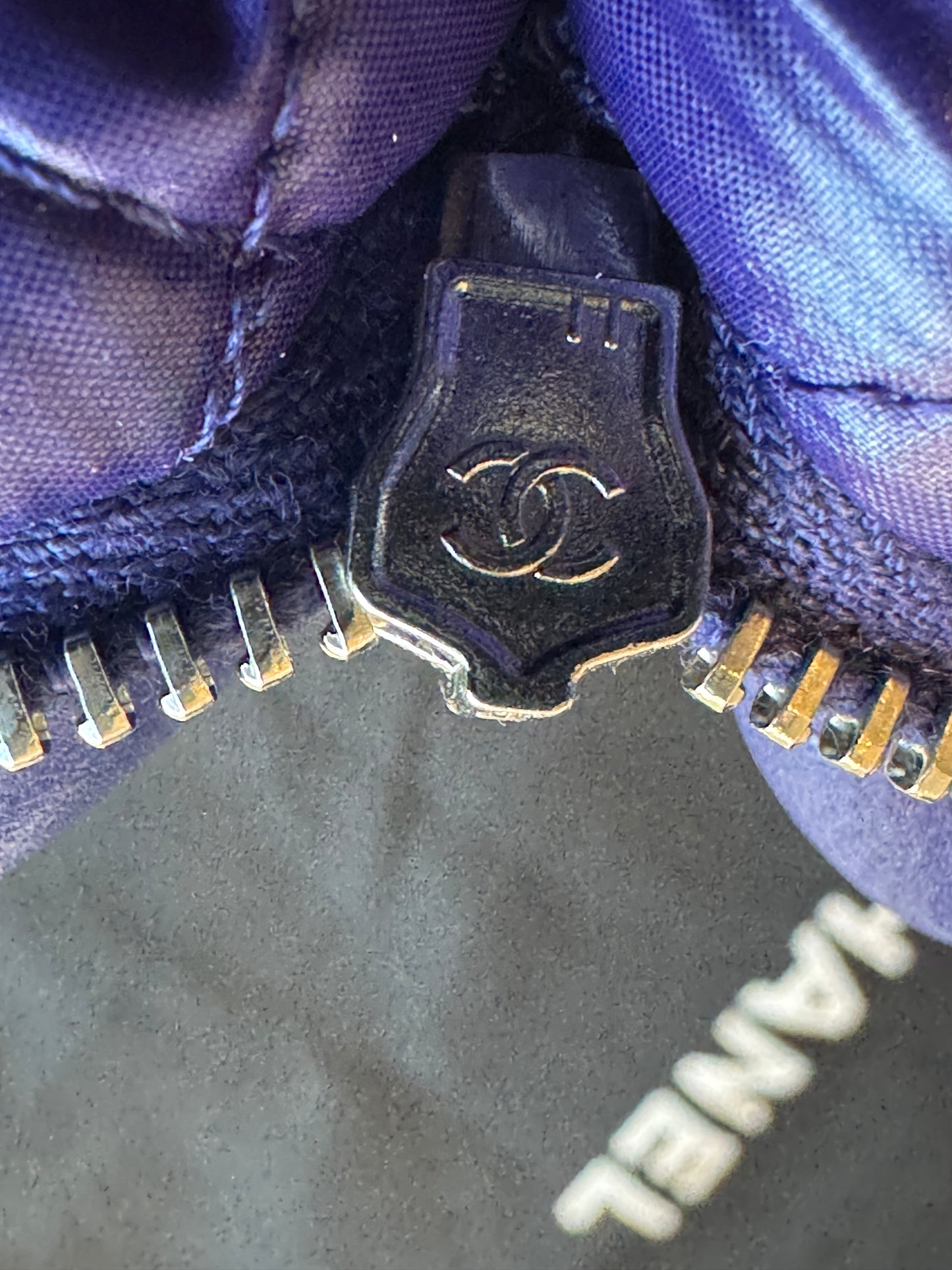 Chanel Matelasse Lambskin Fold-Over Clutch Blue