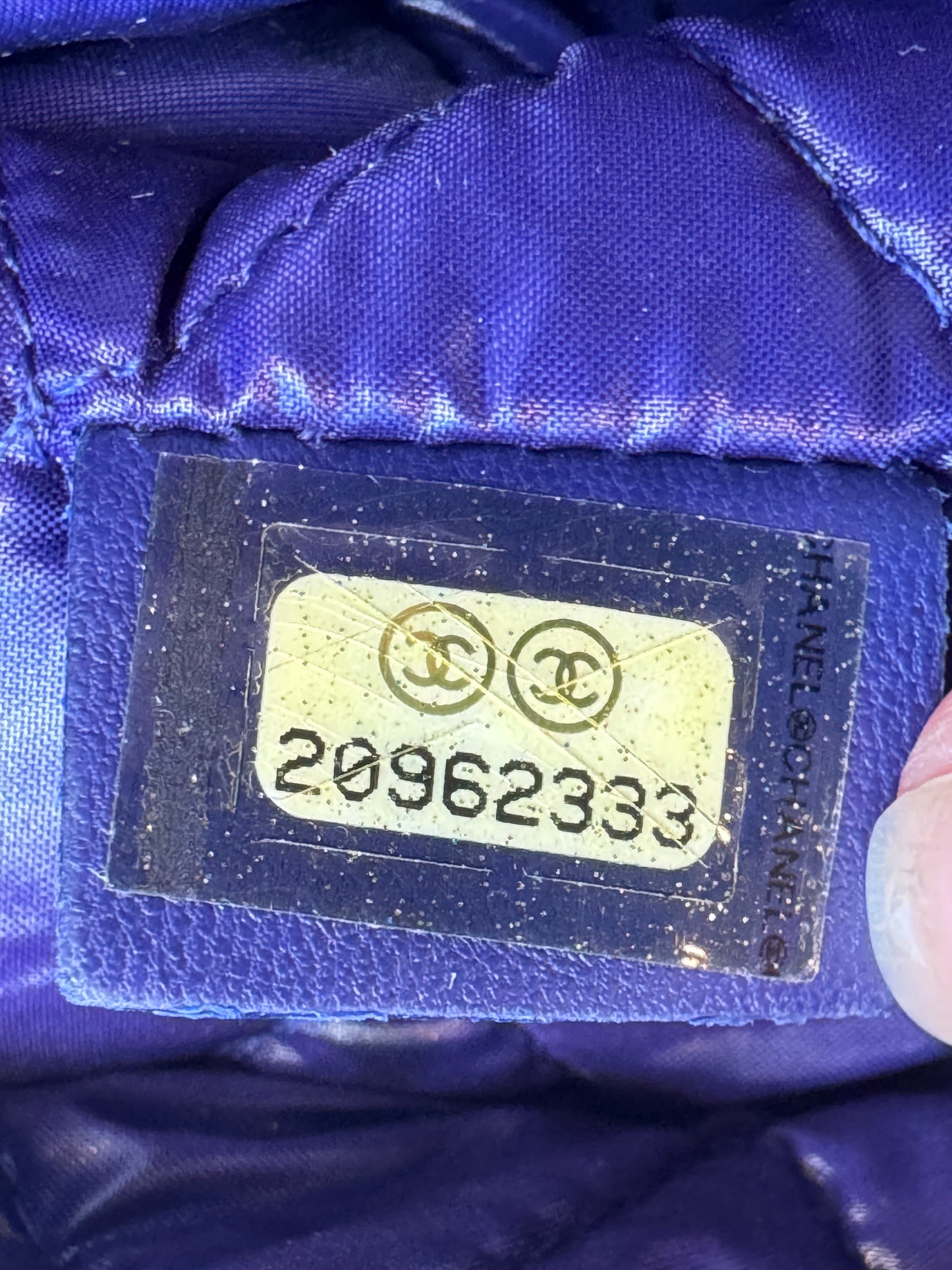 Chanel Matelasse Lambskin Fold-Over Clutch Blue