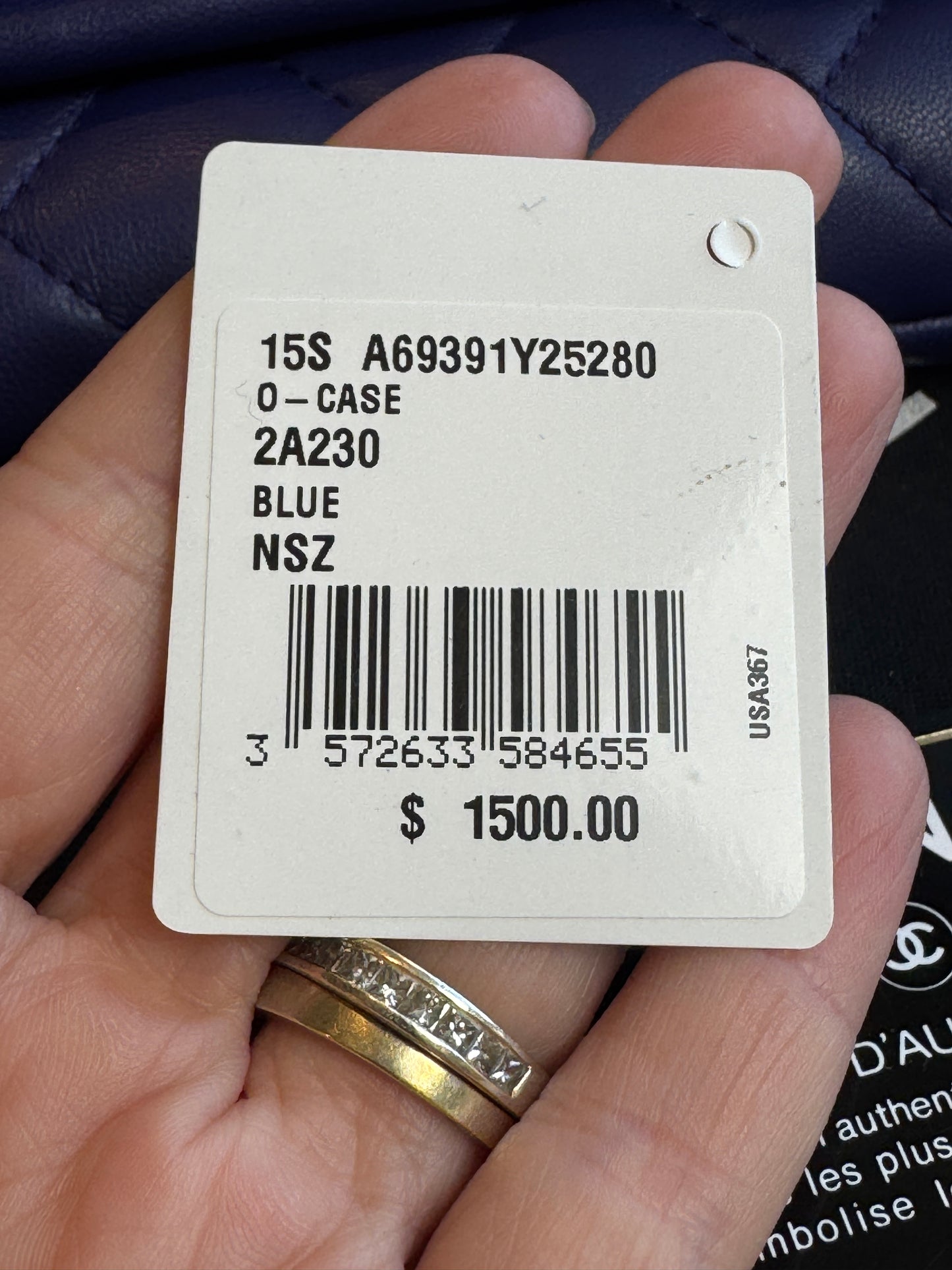 Chanel Matelasse Lambskin Fold-Over Clutch Blue