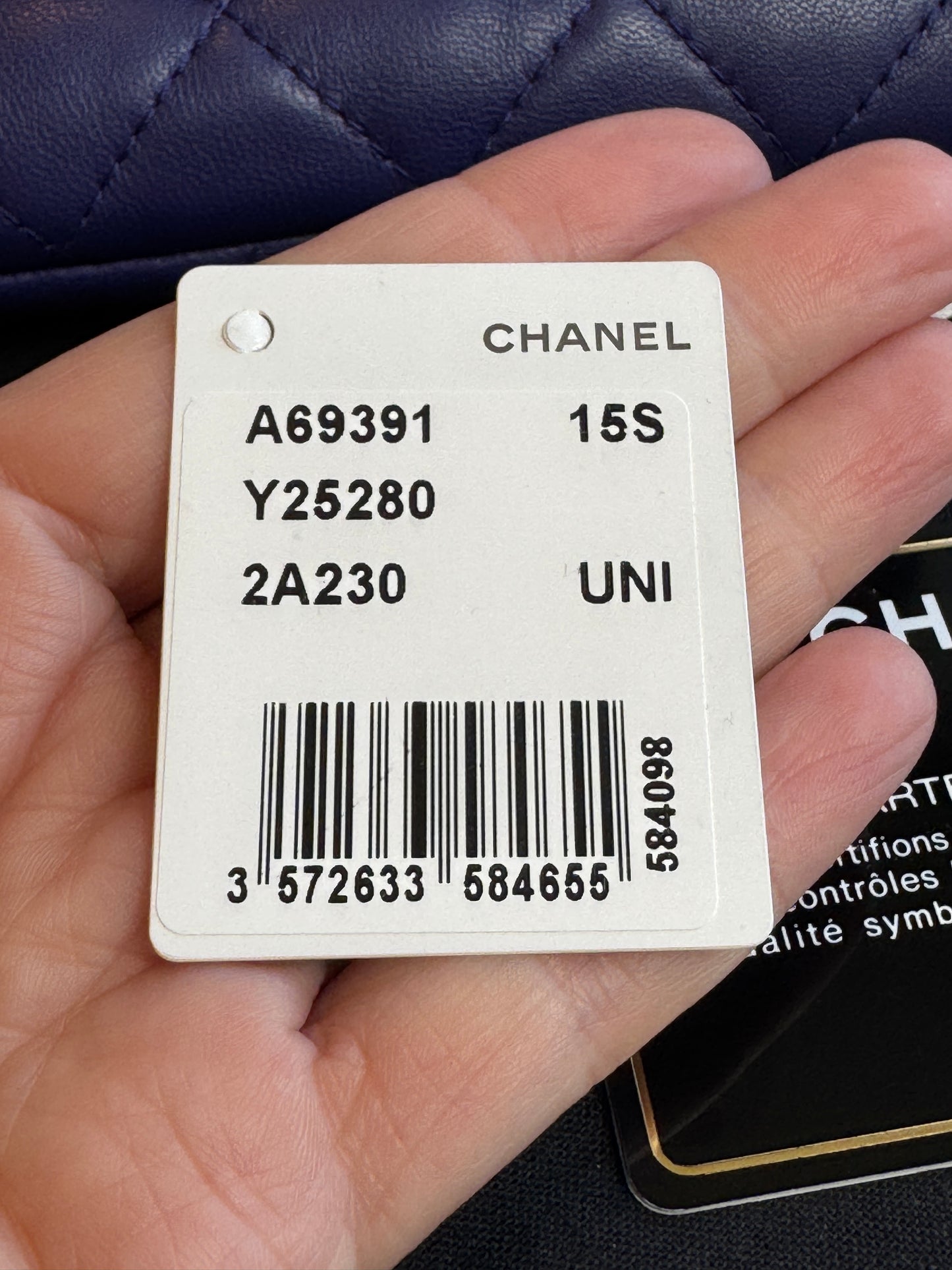 Chanel Matelasse Lambskin Fold-Over Clutch Blue