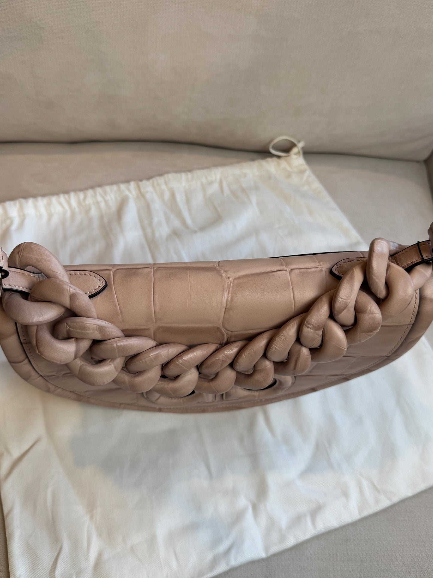 Salvatore Ferragamo Aura Croc Embossed Bag Retail $3200