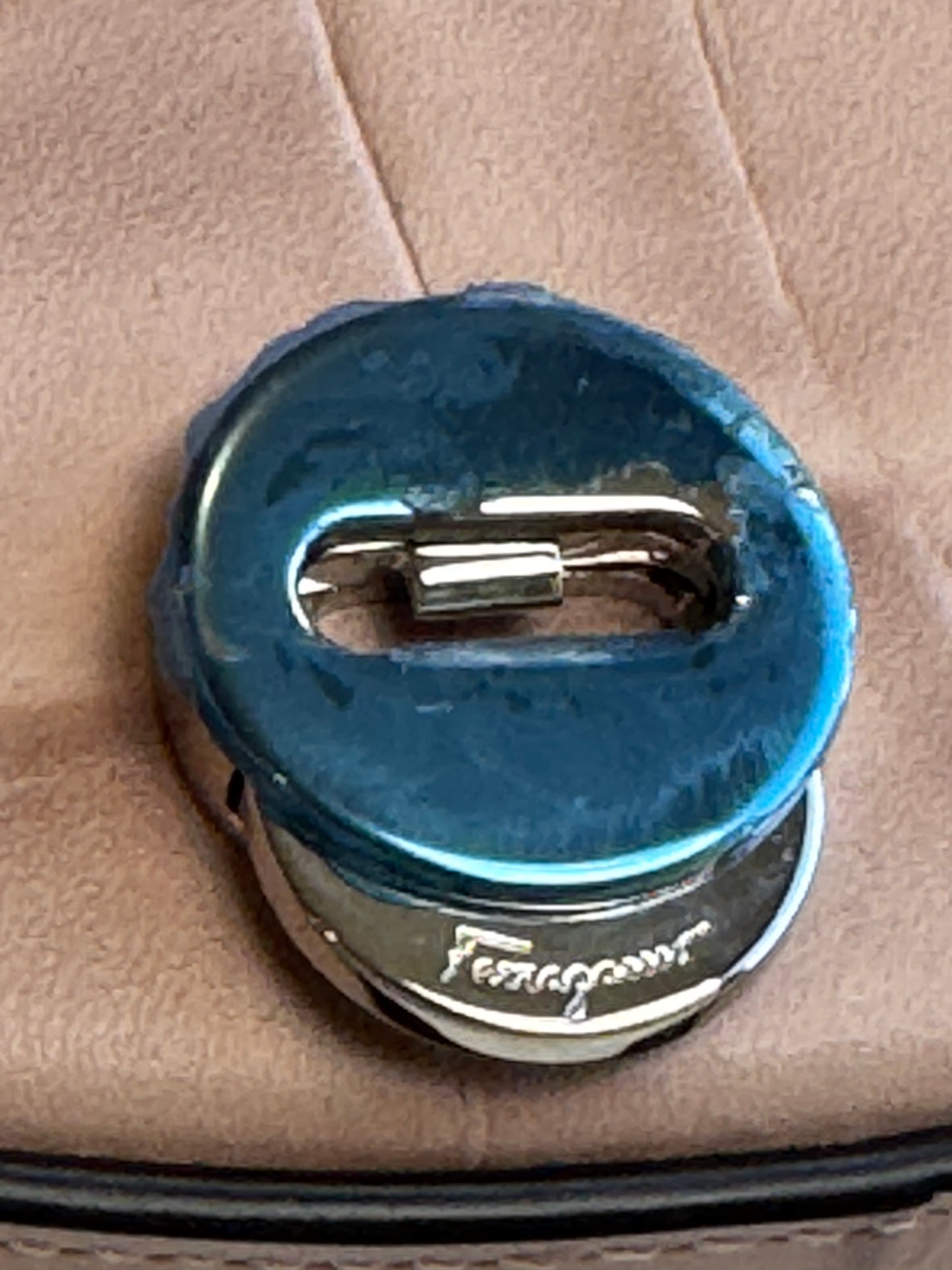 Salvatore Ferragamo Aura Croc Embossed Bag Retail $3200