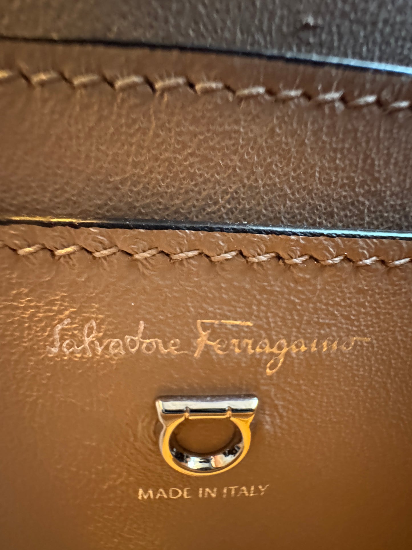 Salvatore Ferragamo Aura Croc Embossed Bag Retail $3200
