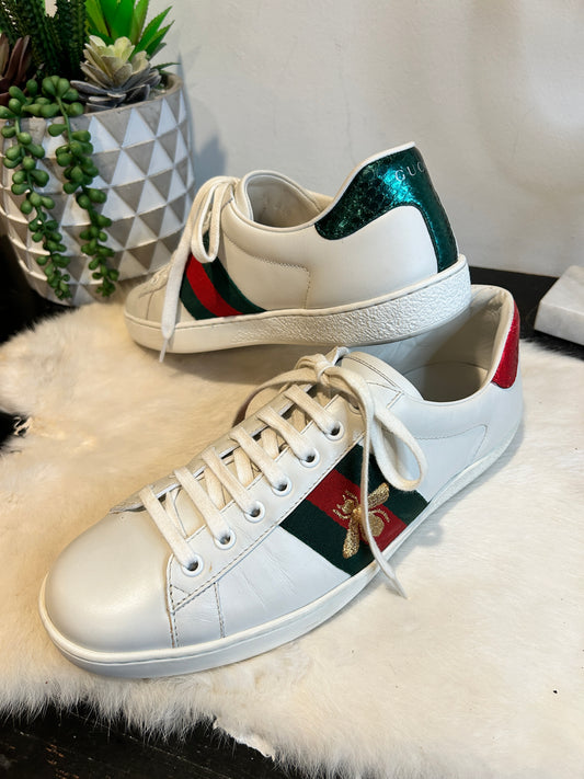 Gucci Men's Ace Bee Sneakers 7.5/8.5EU (40.5EU/41.5EU)