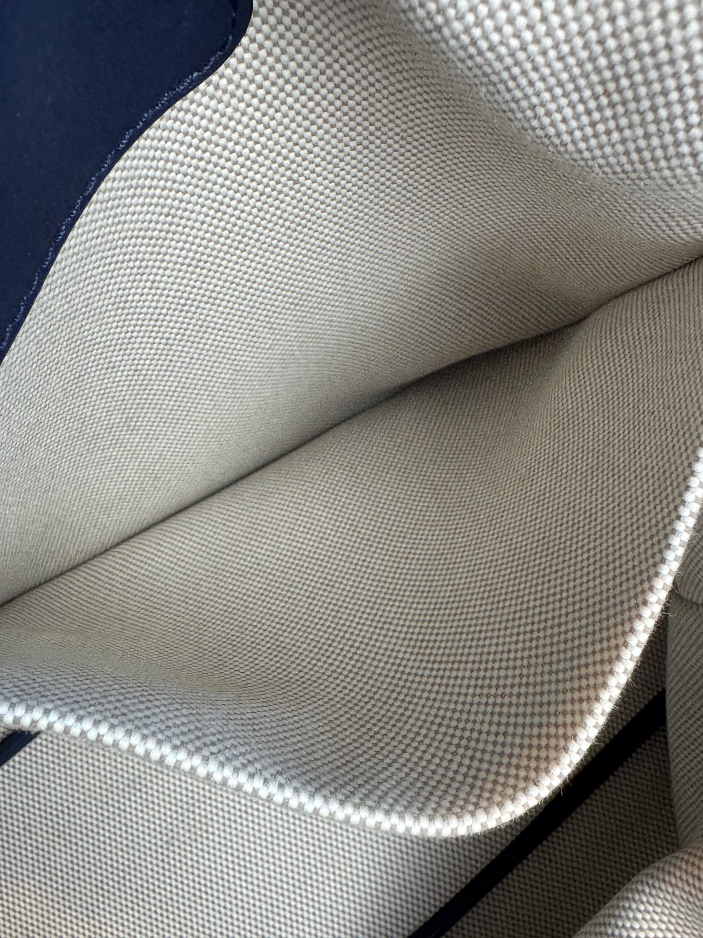 Dior Navy Canvas and Leather Large Diorissimo Tote Tan/Navy