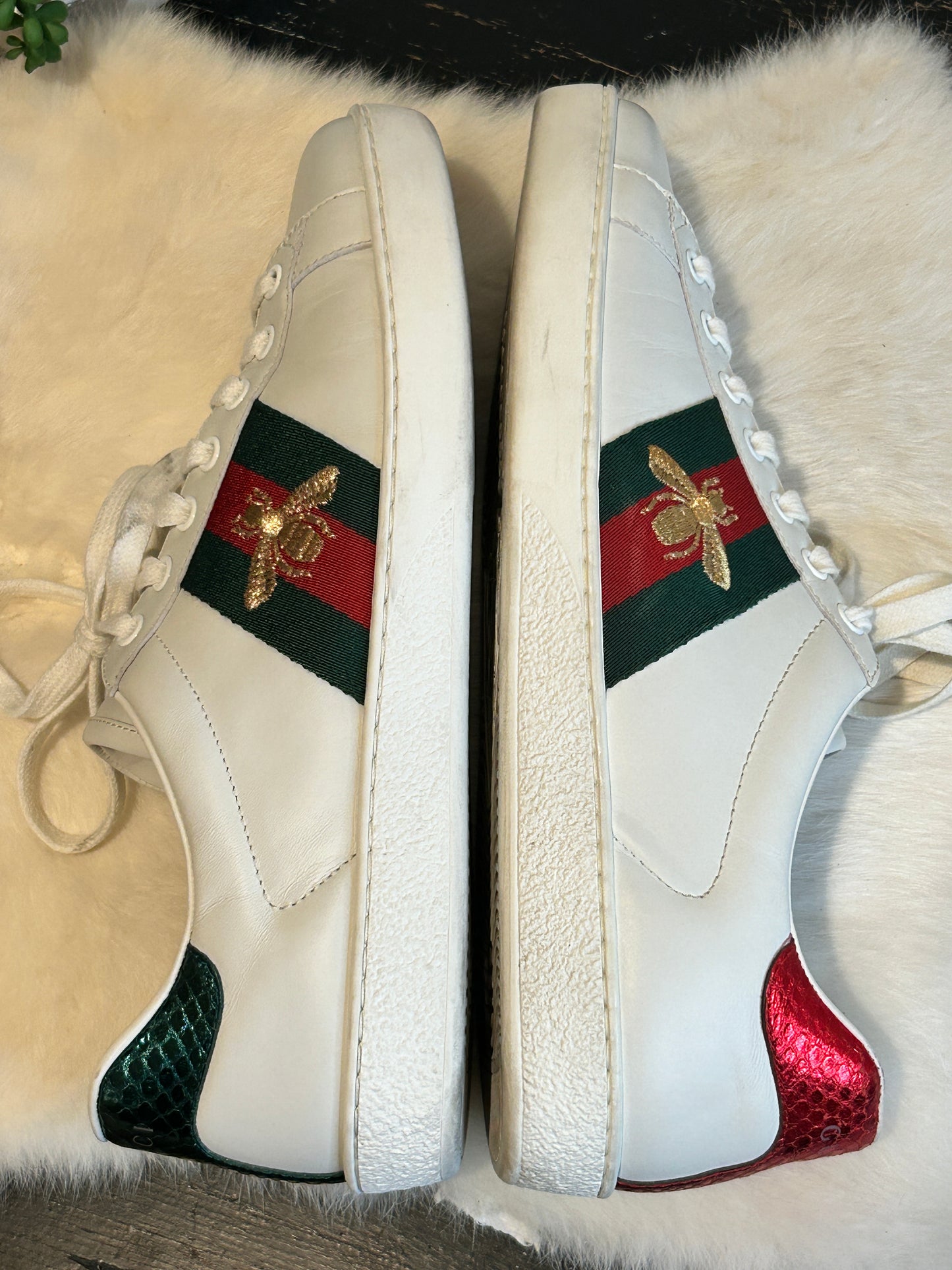 Gucci Men's Ace Bee Sneakers 7.5/8.5EU (40.5EU/41.5EU)