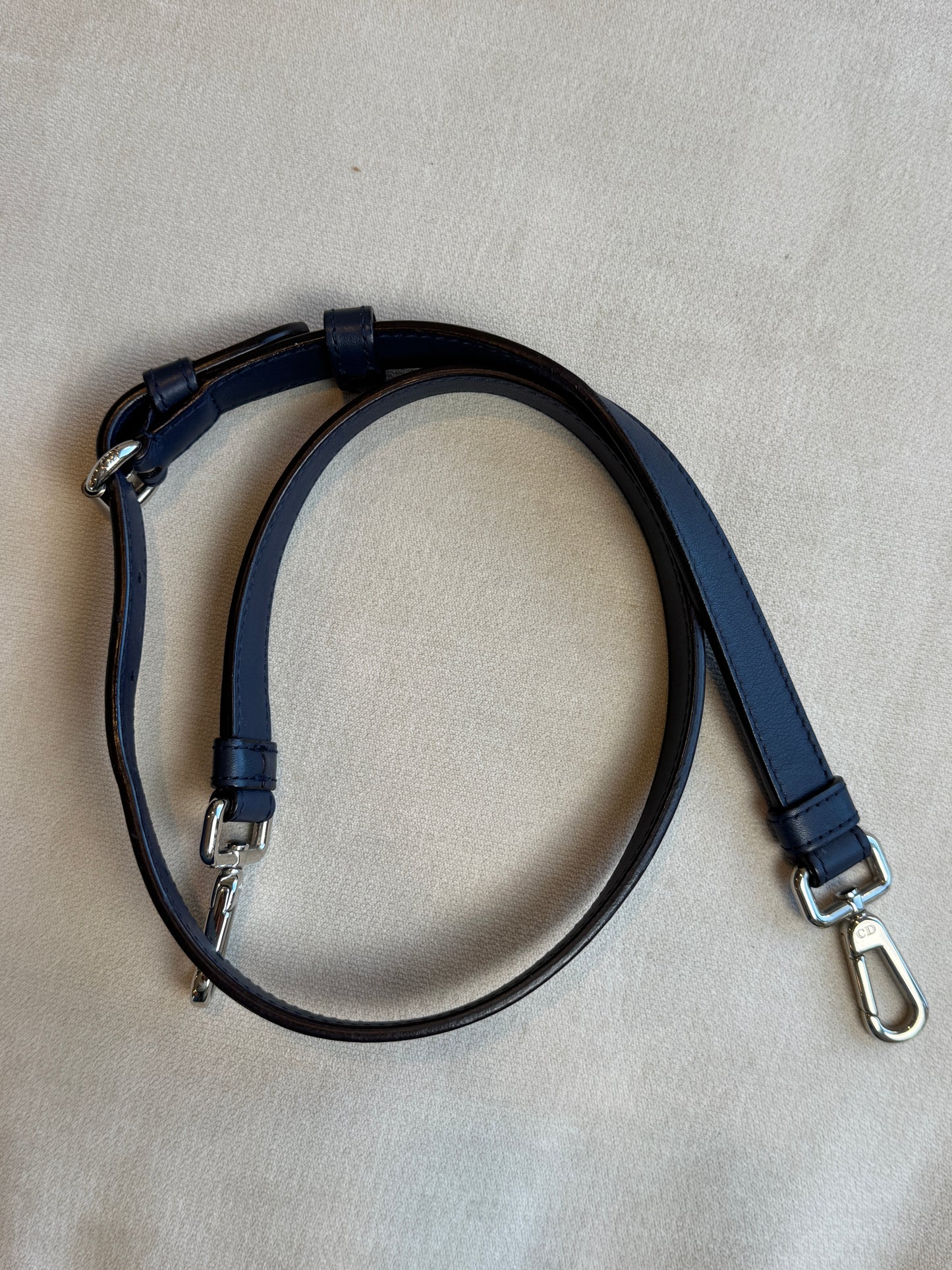 Dior Navy Canvas and Leather Large Diorissimo Tote Tan/Navy