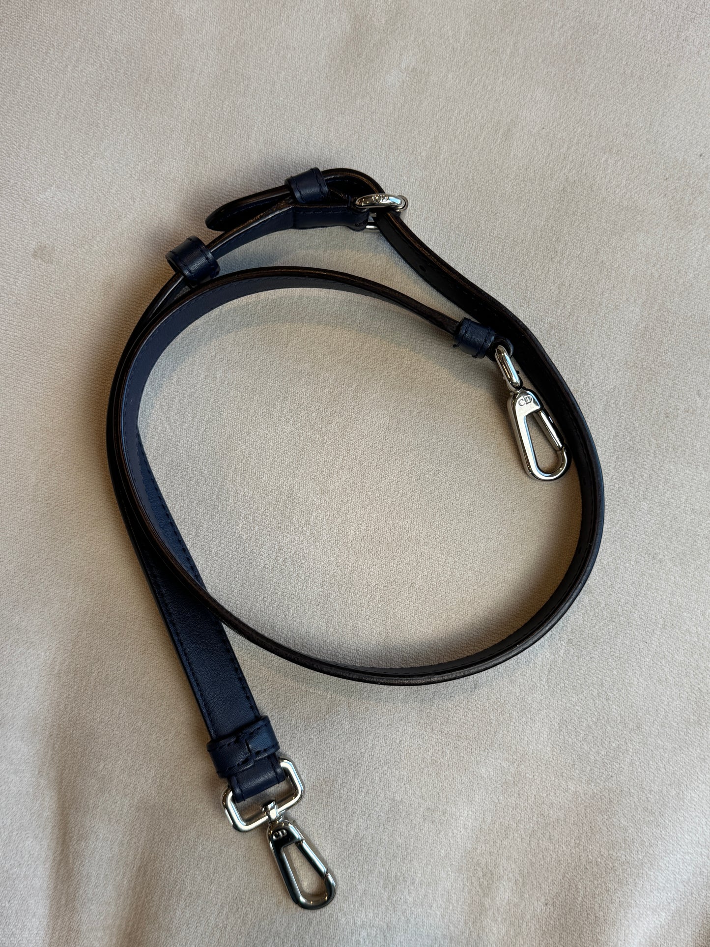 Dior Navy Canvas and Leather Large Diorissimo Tote Tan/Navy