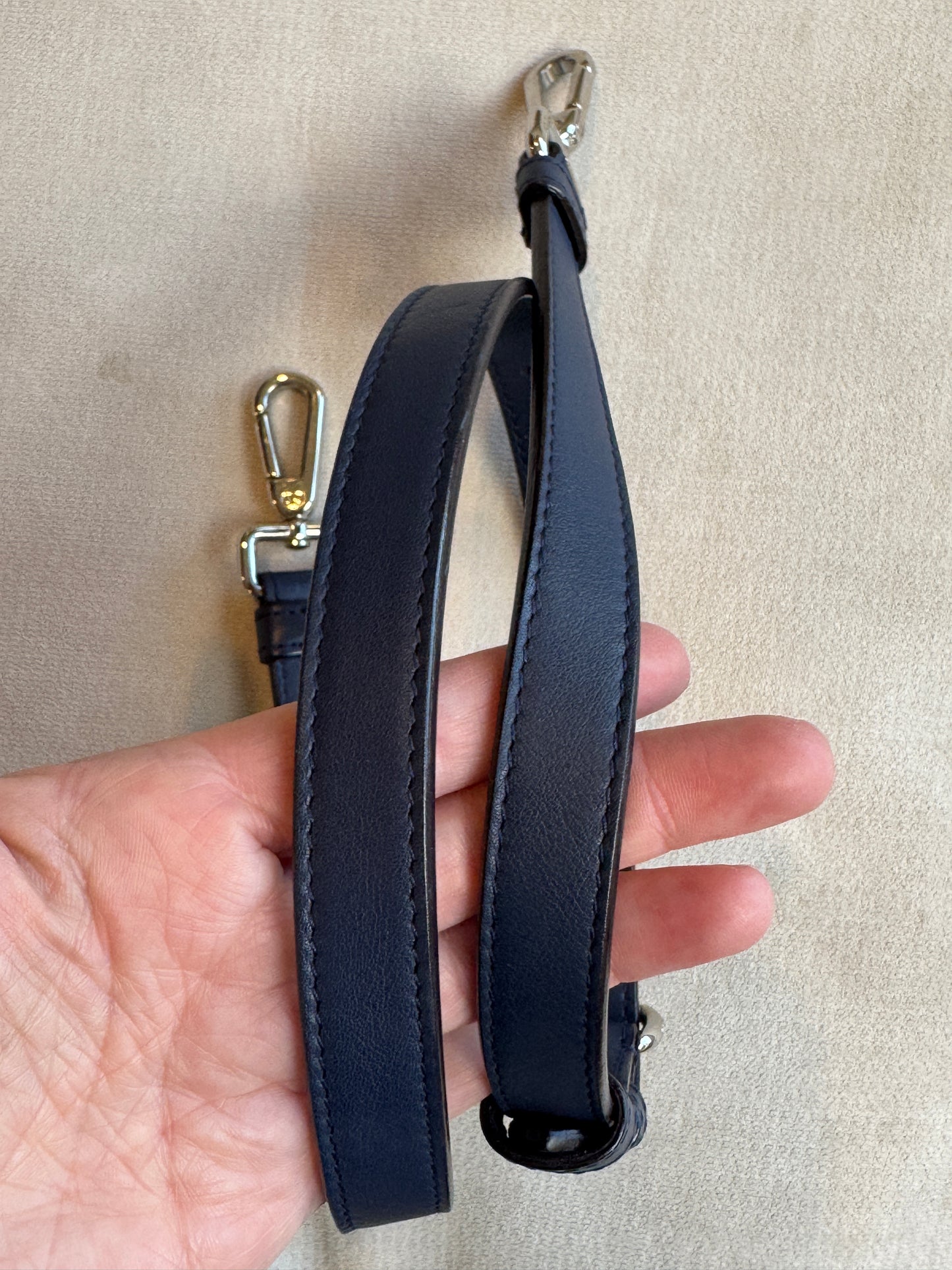 Dior Navy Canvas and Leather Large Diorissimo Tote Tan/Navy