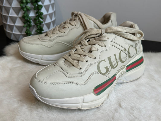 Gucci Rhyton Logo Ivory Sneakers 35EU