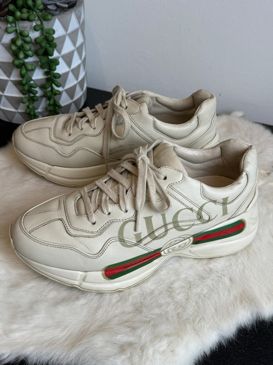 Gucci Rhyton Logo Ivory Sneakers 37EU