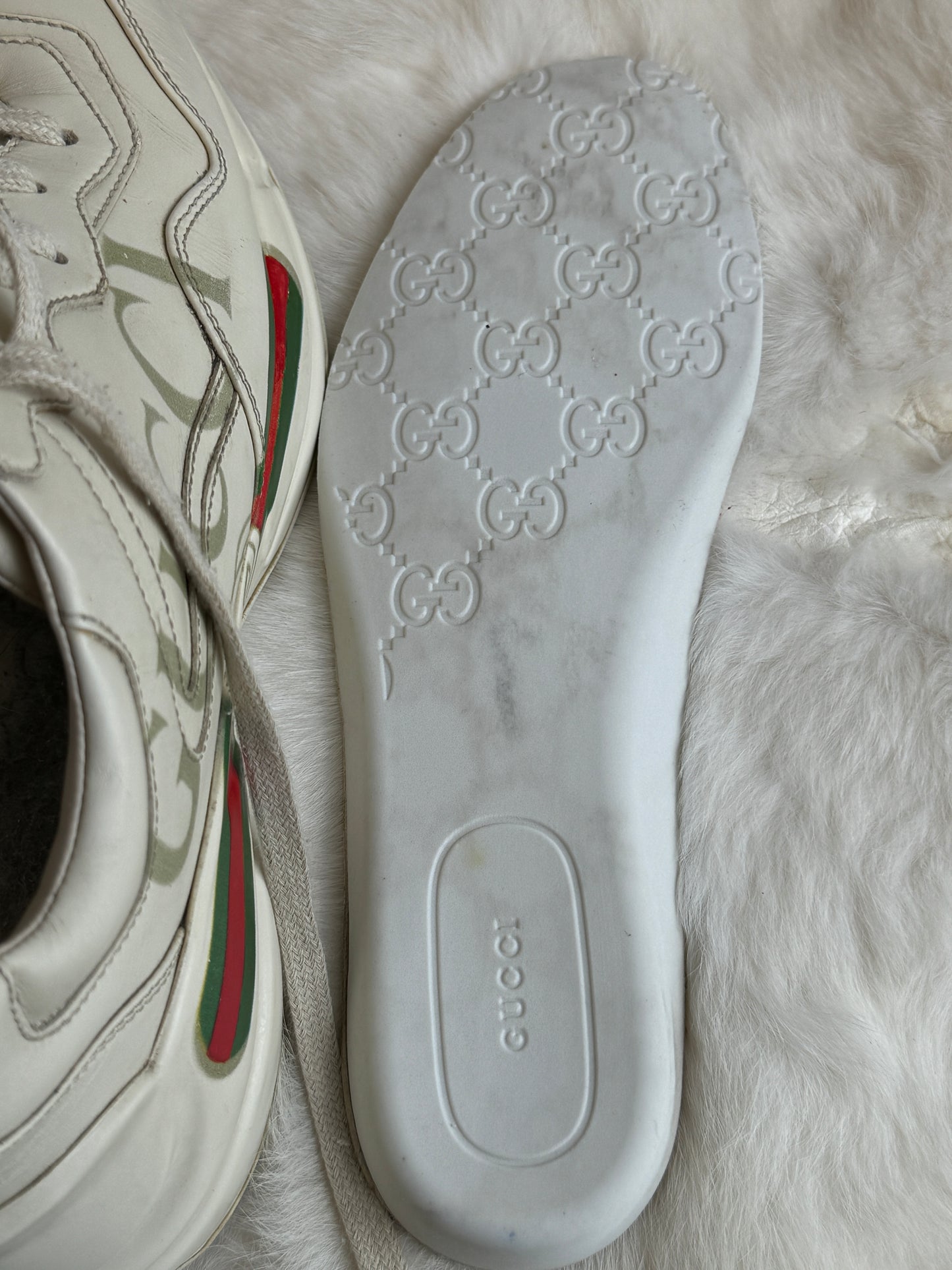 Gucci Rhyton Logo Ivory Sneakers 37EU