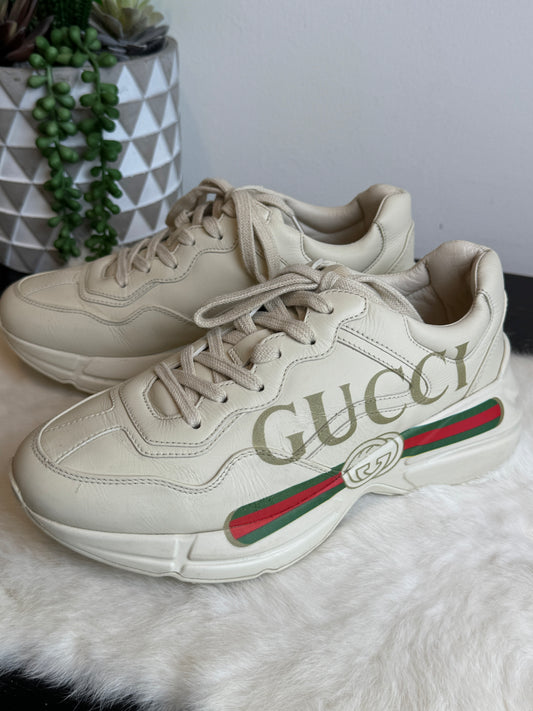 Gucci Rhyton Logo Ivory Sneakers 37EU