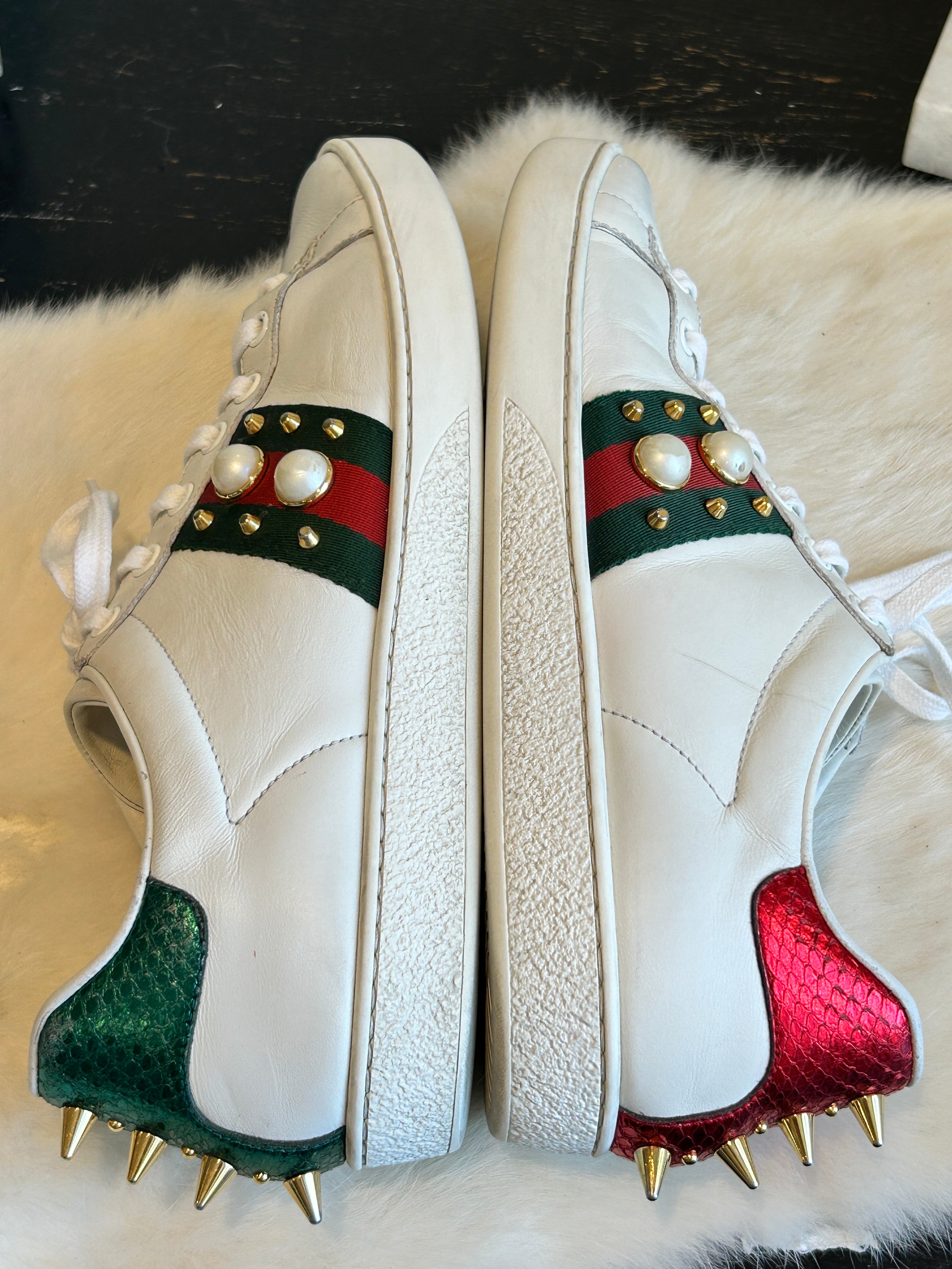 Gucci ace pearl sneakers online