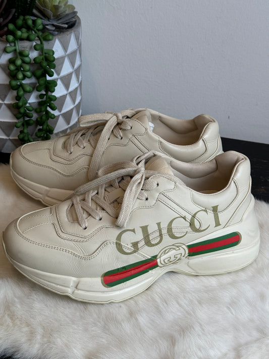 Gucci Rhyton Logo Ivory Sneakers 36EU