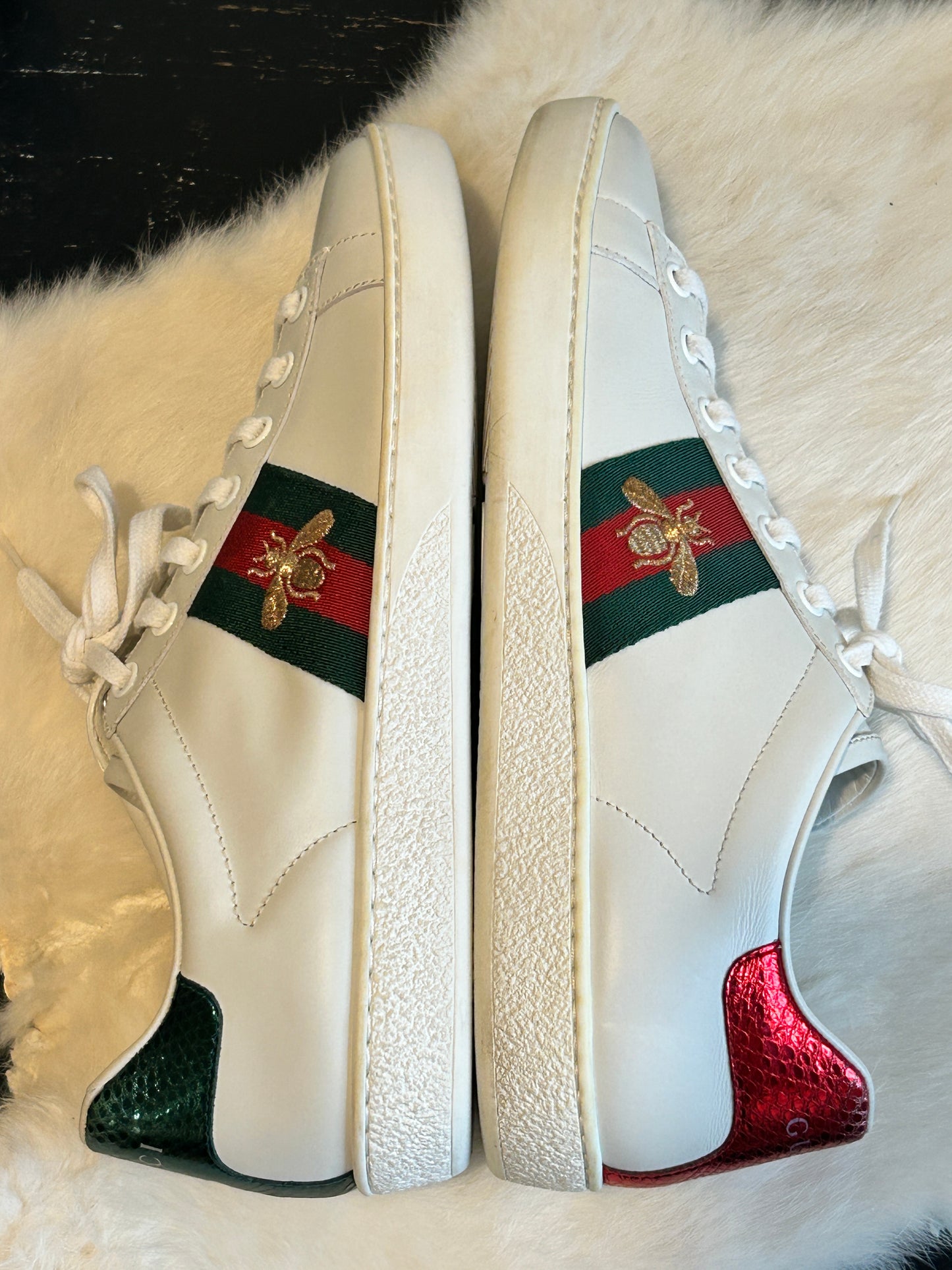 GUCCI Ace Bees Sneakers Womens 37/37.5EU