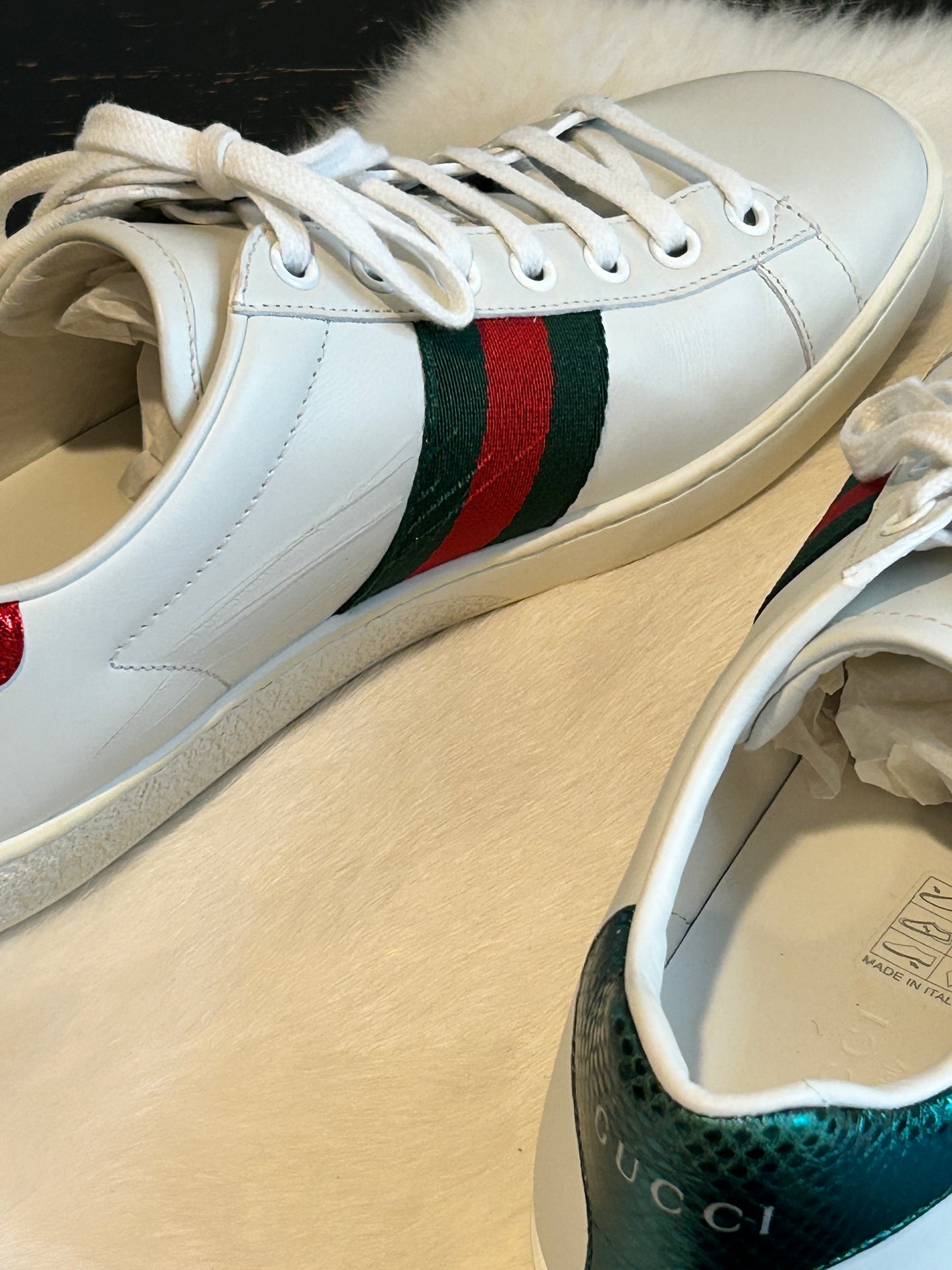 GUCCI Ace Bees Sneakers Womens 37/37.5EU