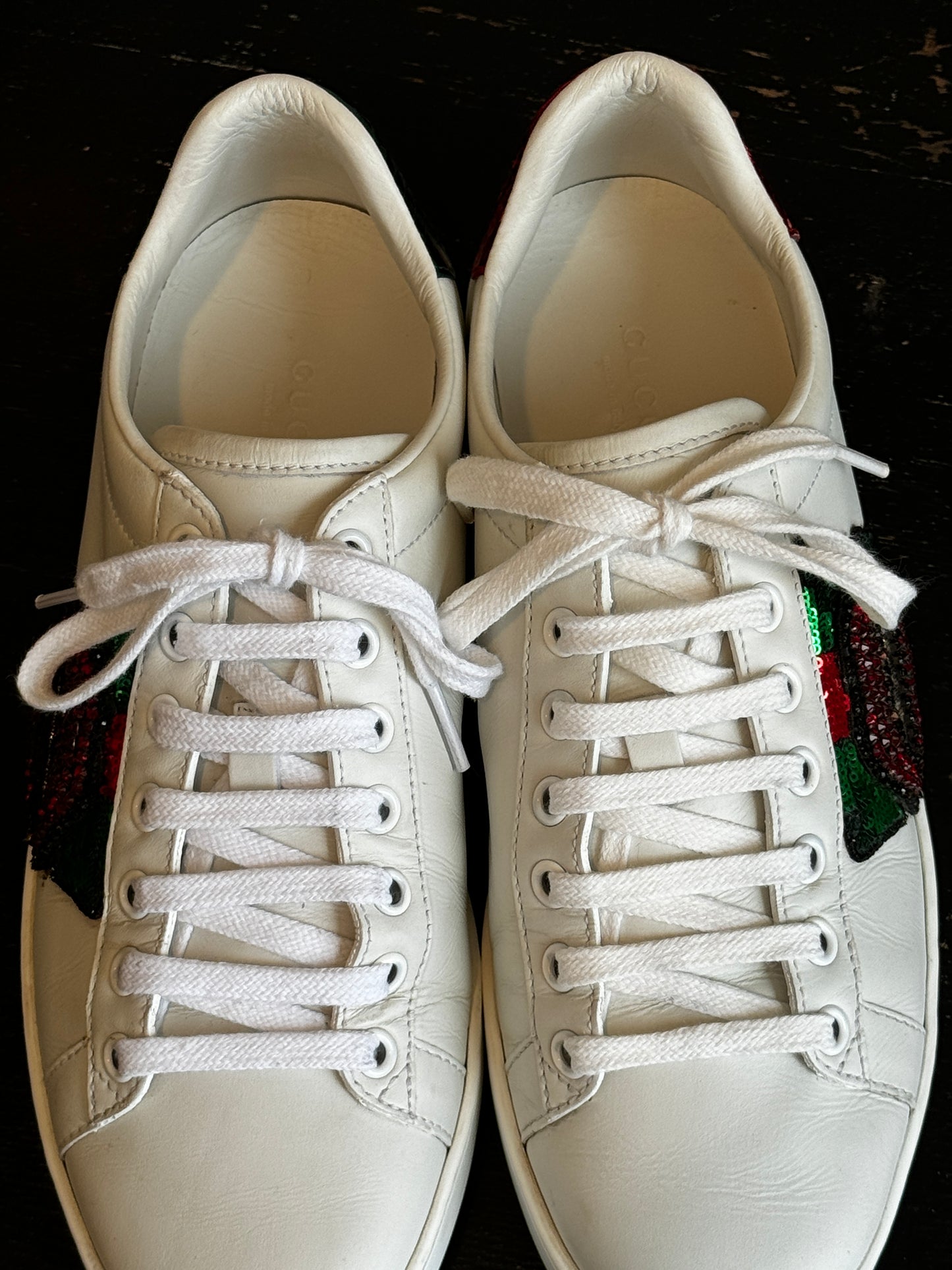 GUCCI Ace Lips Sneakers Womens 37EU