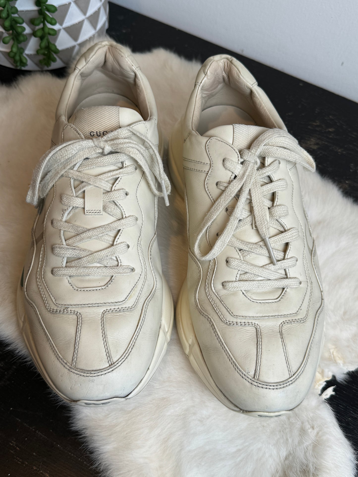 GUCCI Rhyton Ivory Sneakers Men's 8.5EU (Women's 41.5EU)