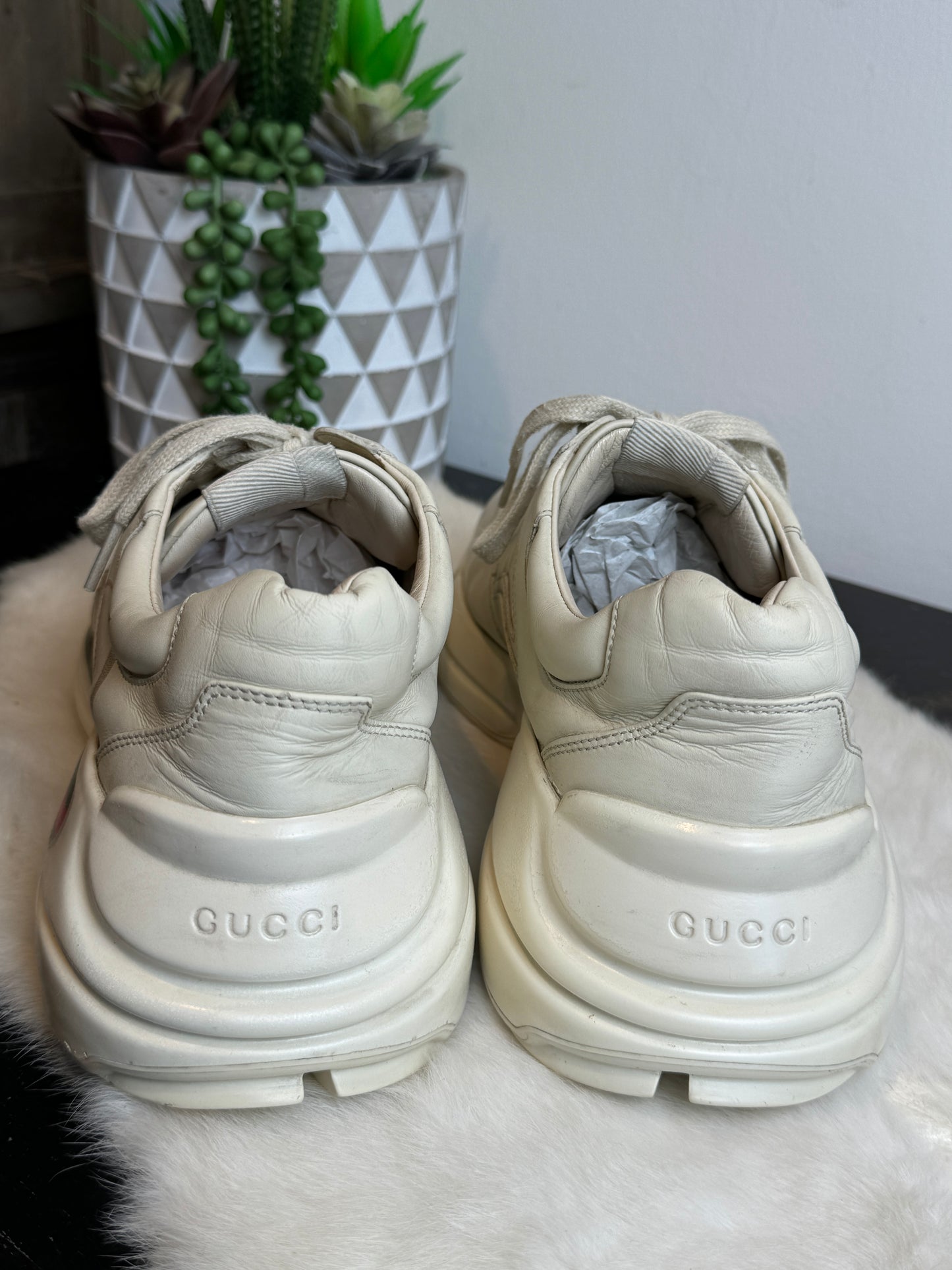 GUCCI Rhyton Ivory Sneakers Men's 8.5EU (Women's 41.5EU)