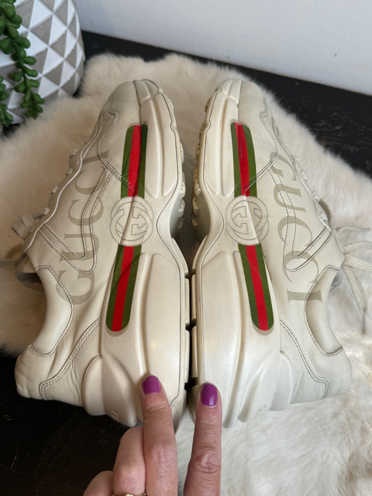 GUCCI Rhyton Ivory Sneakers Men's 8.5EU (Women's 41.5EU)