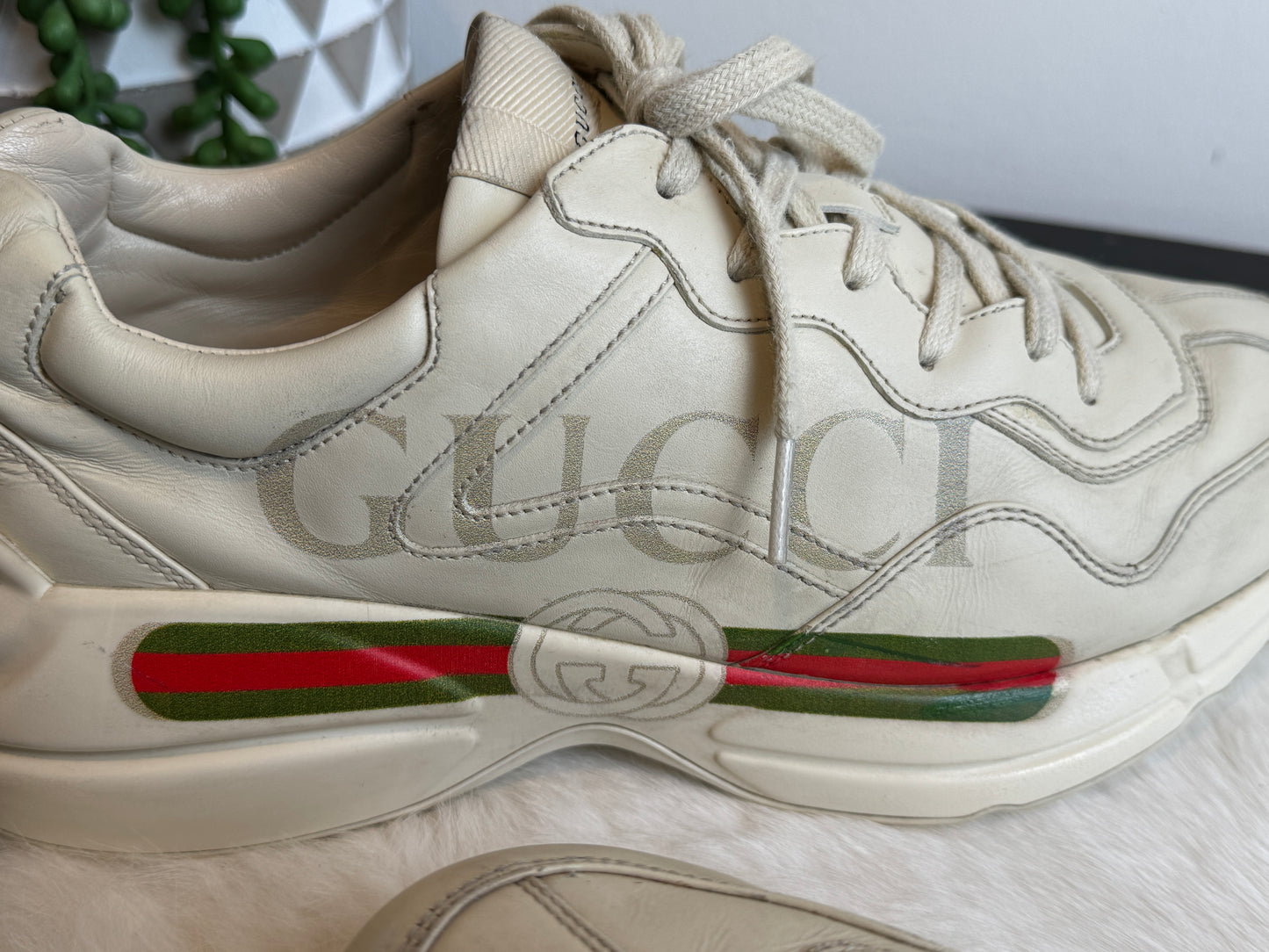 GUCCI Rhyton Ivory Sneakers Men's 8.5EU (Women's 41.5EU)