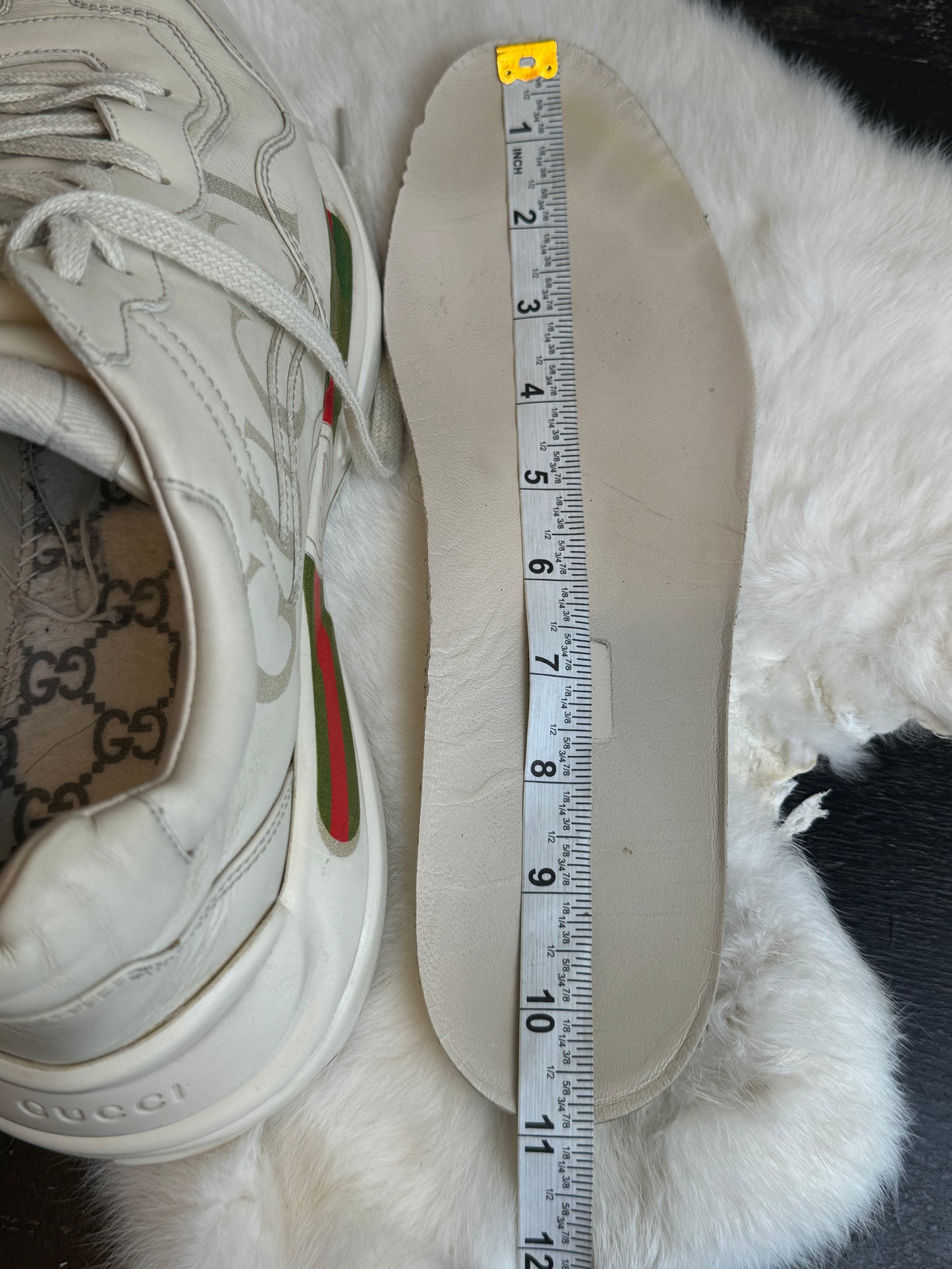 GUCCI Rhyton Ivory Sneakers Men's 8.5EU (Women's 41.5EU)