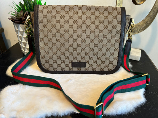 GUCCI Canvas Large Messenger Bag