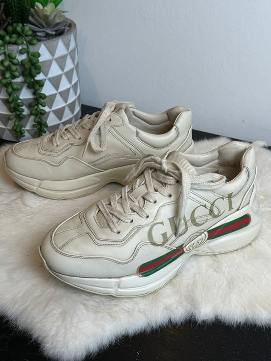 Gucci Rhyton Logo Ivory Sneakers 36.5EU