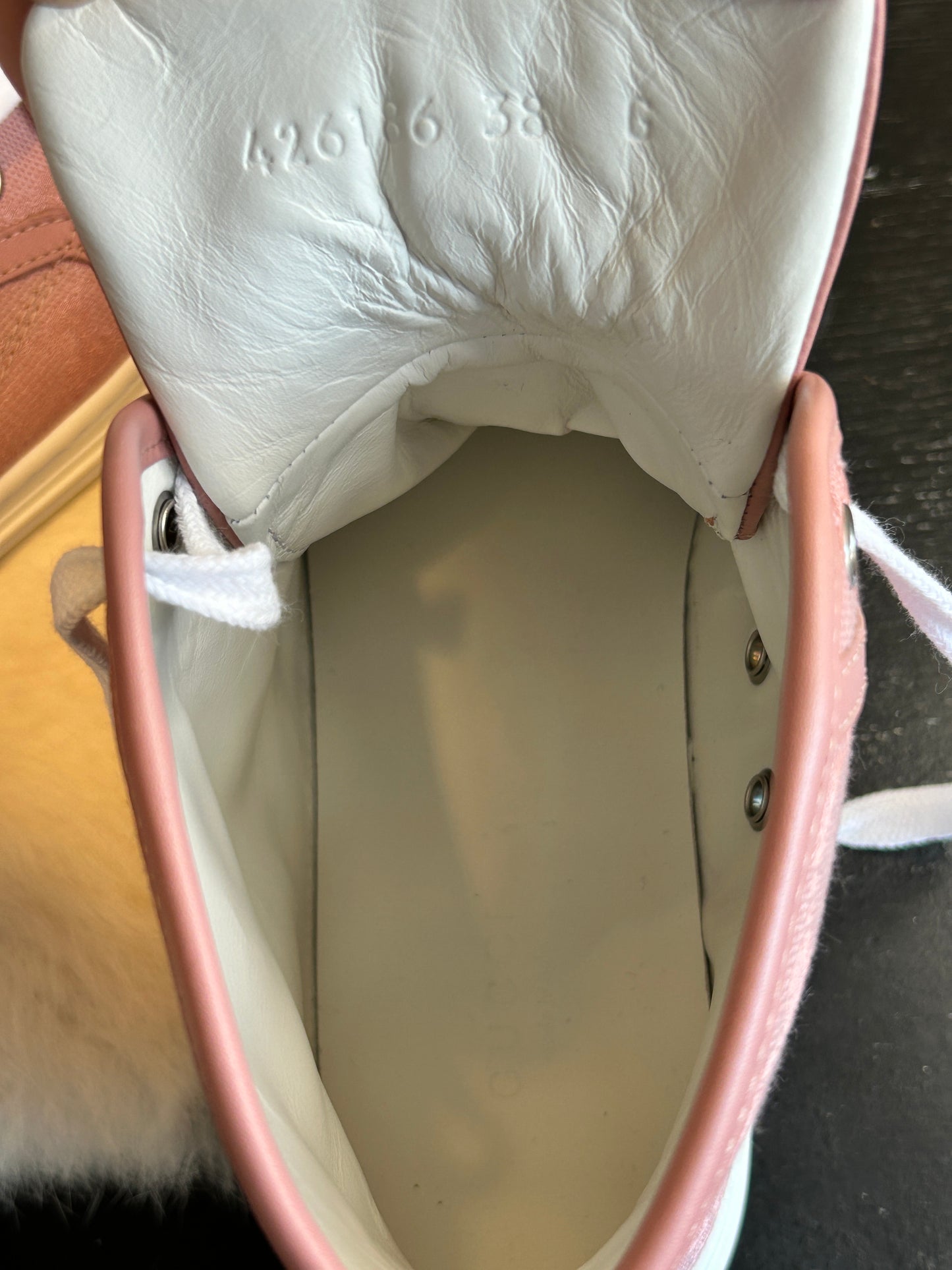 GUCCI Miro Soft Canvas/Leather High Tops Pink 37/38EU