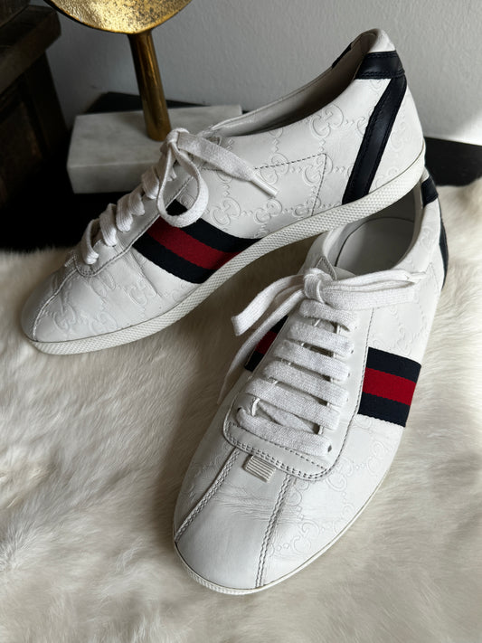 GUCCI Guccissima Embossed Sneakers 38EU