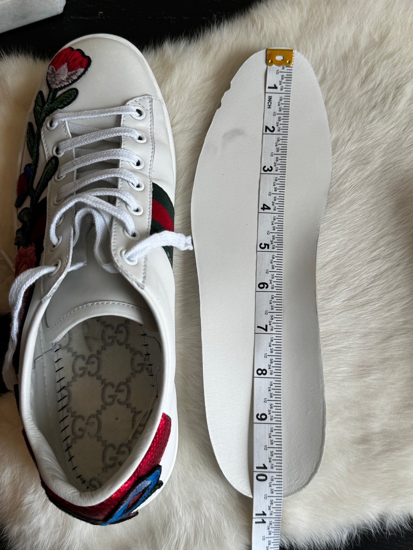 GUCCI Ace Flower Sneakers Size 40EU