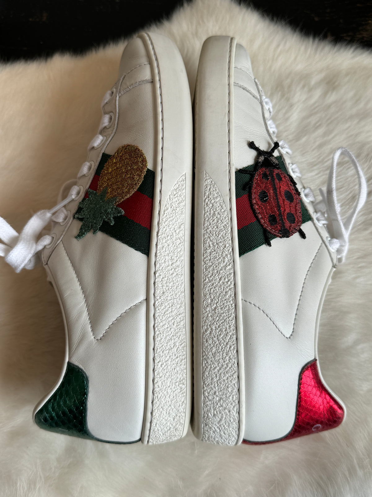 GUCCI Ace Pineapple Ladybug Women's Size 35EU